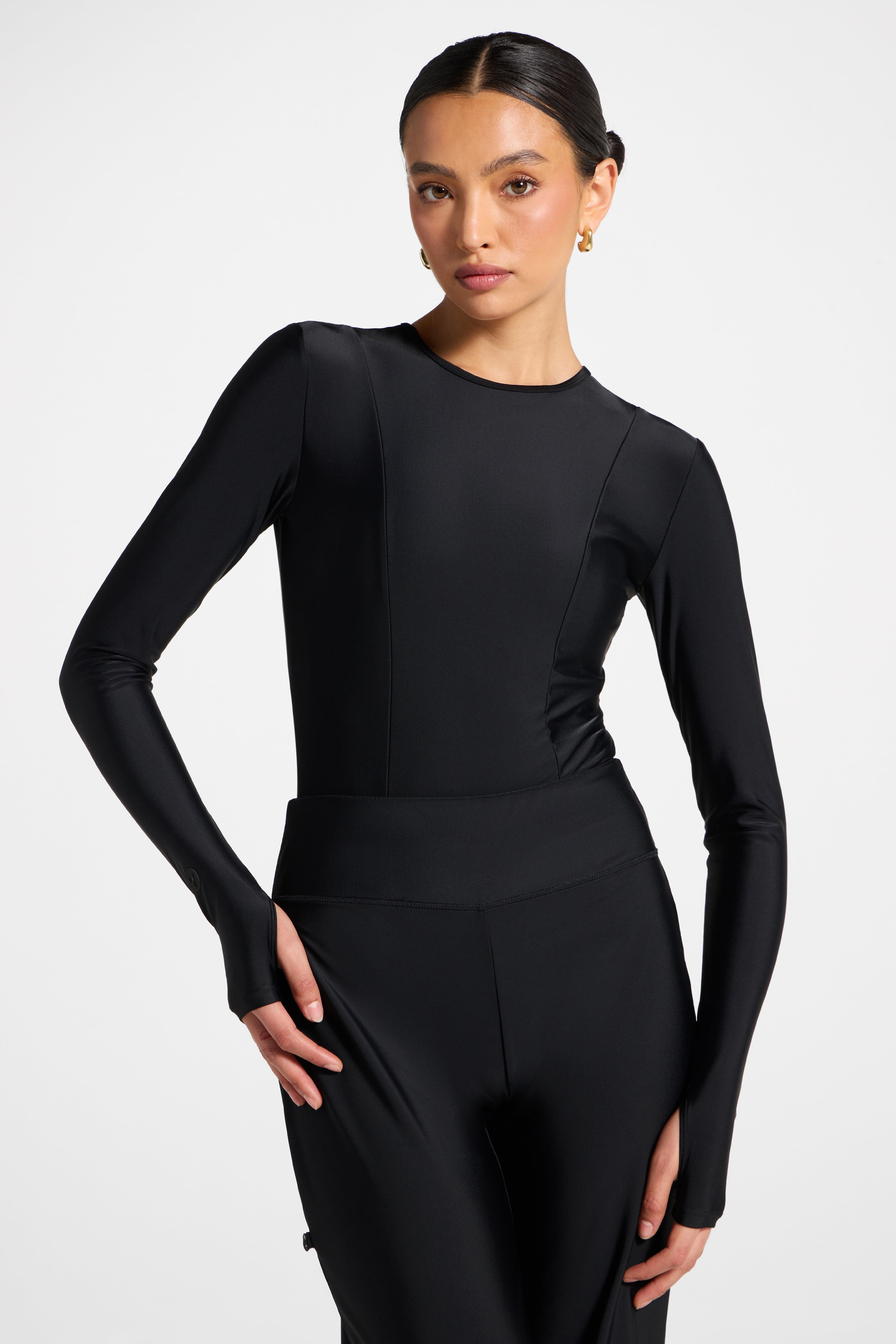 Back Zip Swimsuit - Black Swim Veiled 