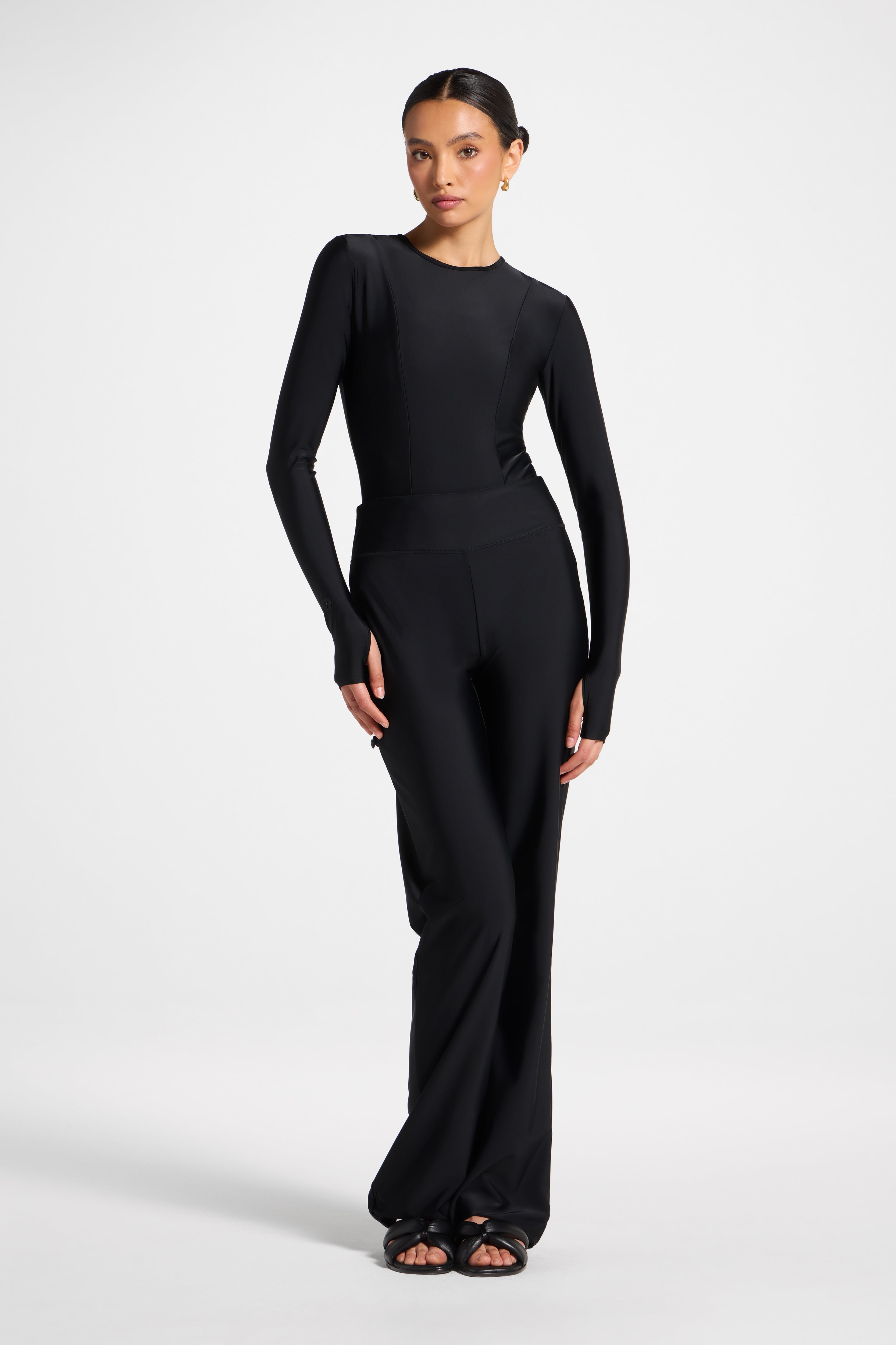 Back Zip Swimsuit - Black Swim Veiled 