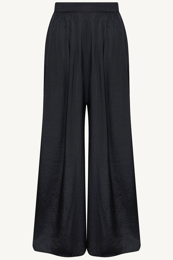 Bamboo Flowy Wide Leg Pants - Black Dresses Veiled 