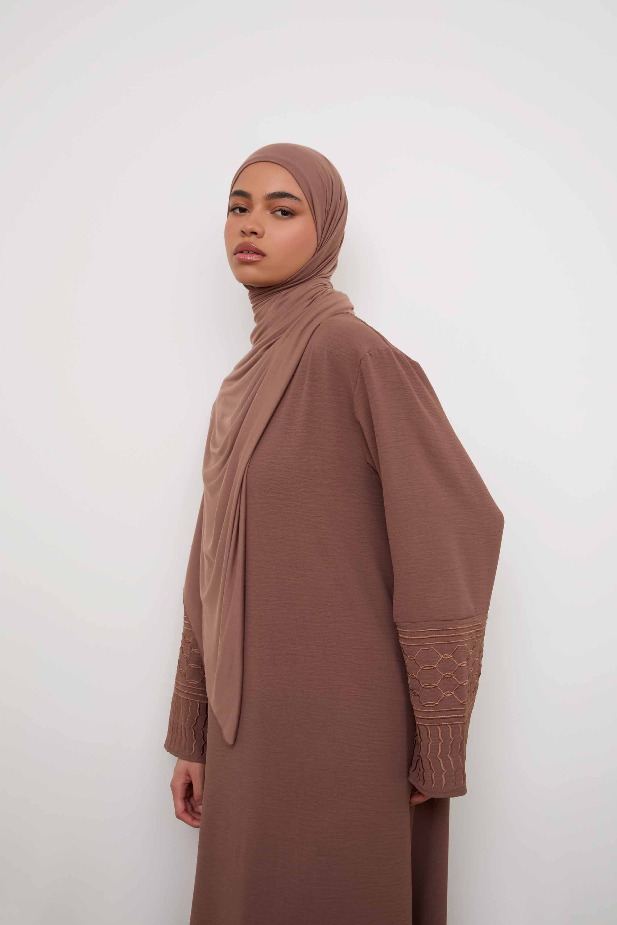 Bamboo Jersey Hijab - Brownie Hijabs Veiled 