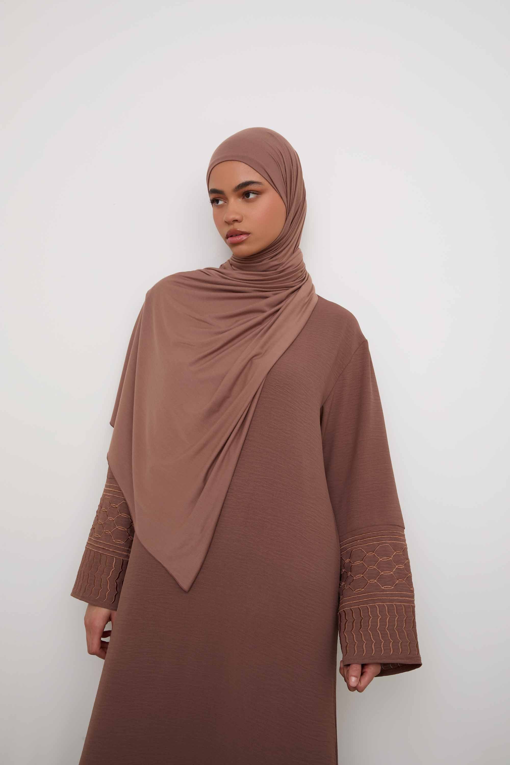 Bamboo Jersey Hijab - Brownie Hijabs Veiled 