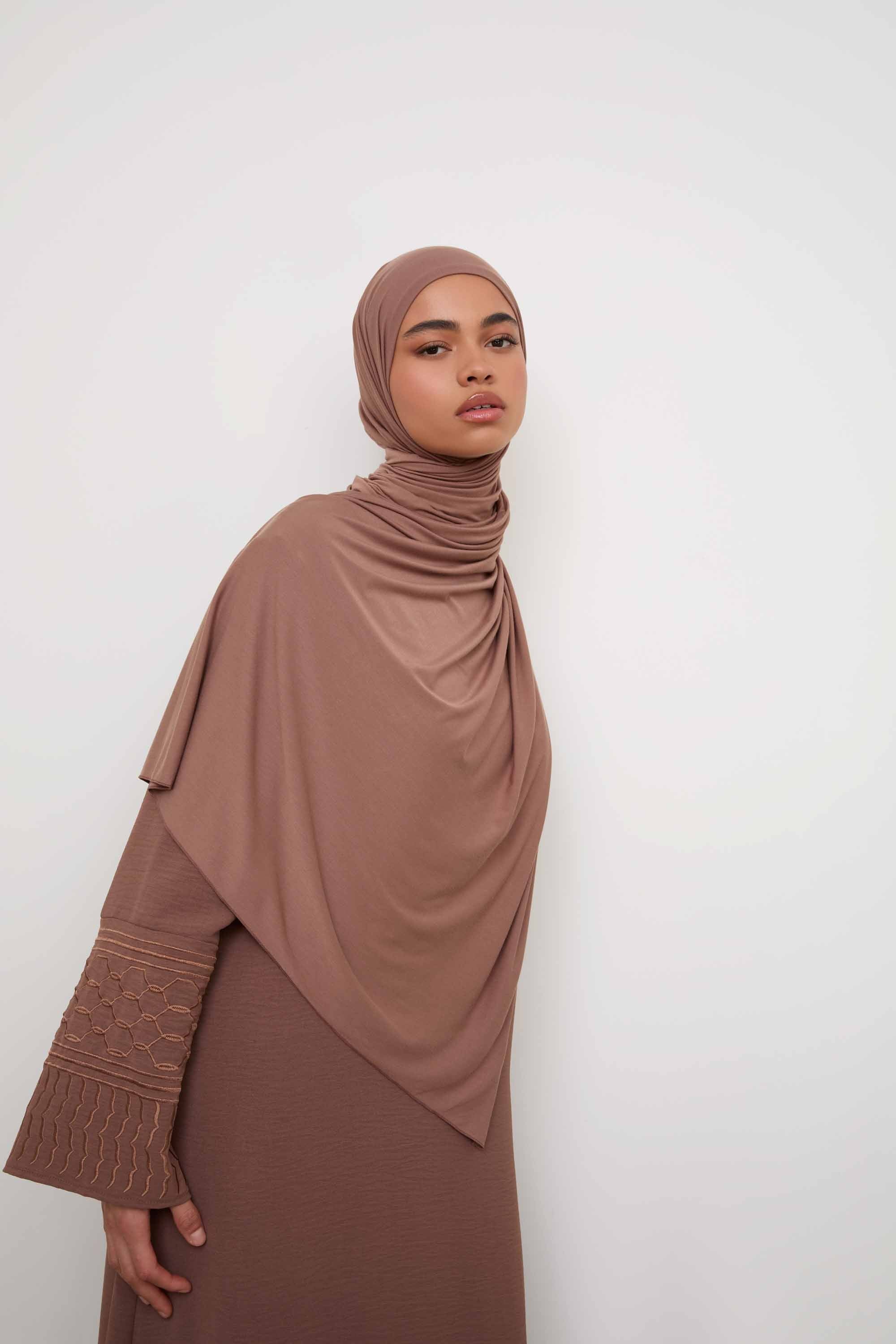 Bamboo Jersey Hijab - Brownie Hijabs Veiled 