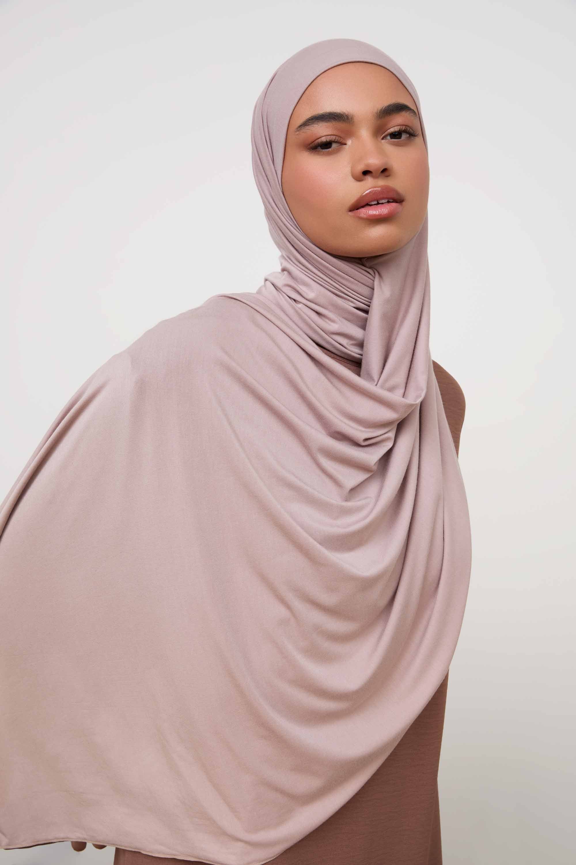 Bamboo Jersey Hijab - Cobblestone Hijabs Veiled 