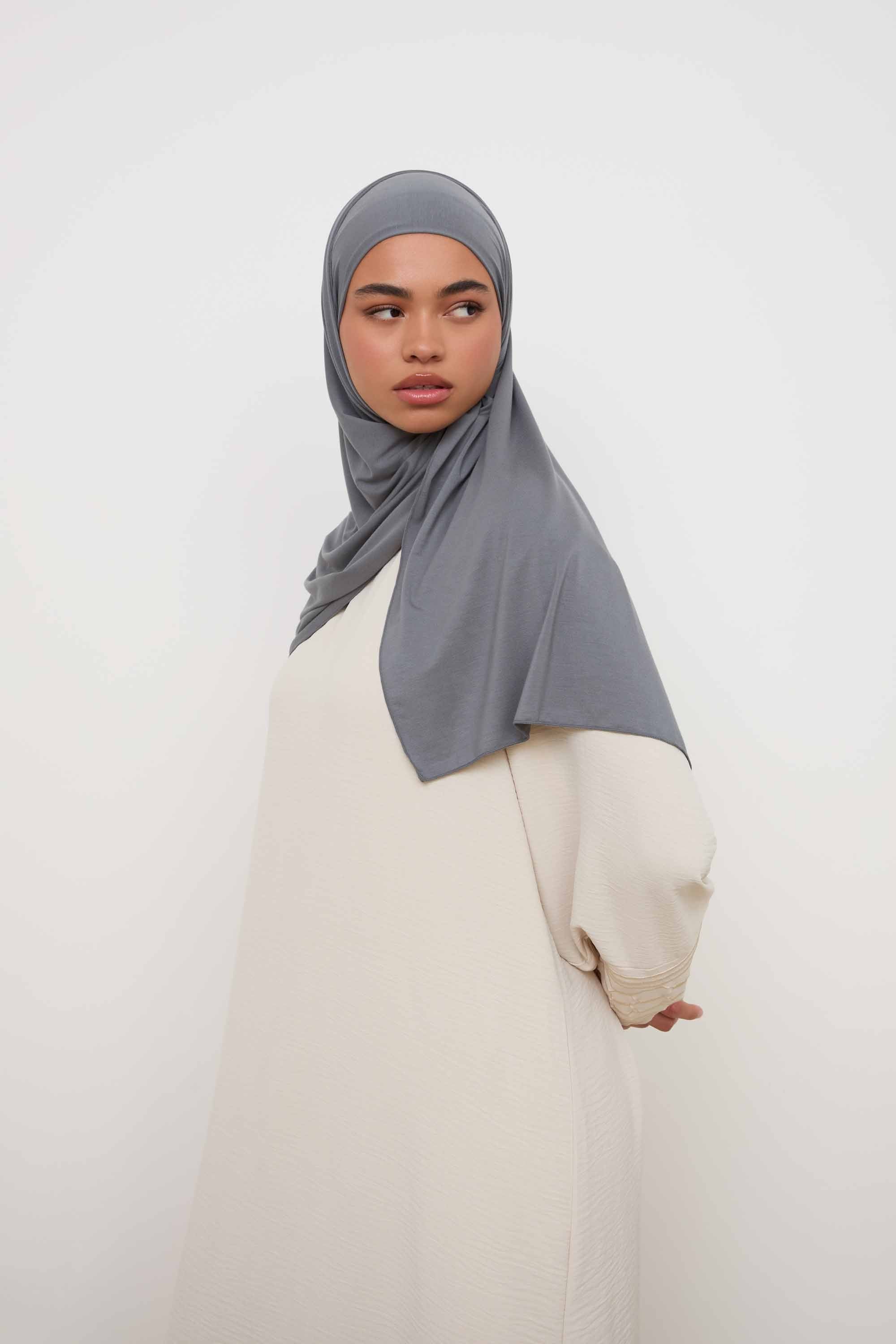 Bamboo Jersey Hijab - Cool Grey Hijabs Veiled 