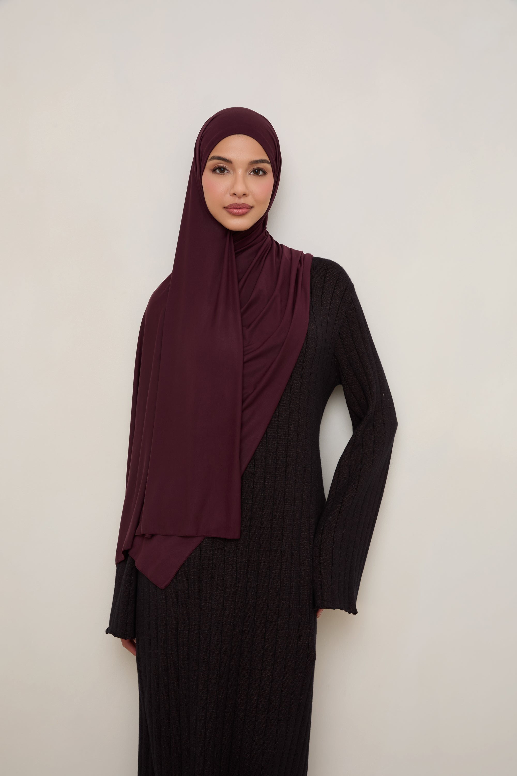 Bamboo Jersey Hijab - Fudge Hijabs Veiled 