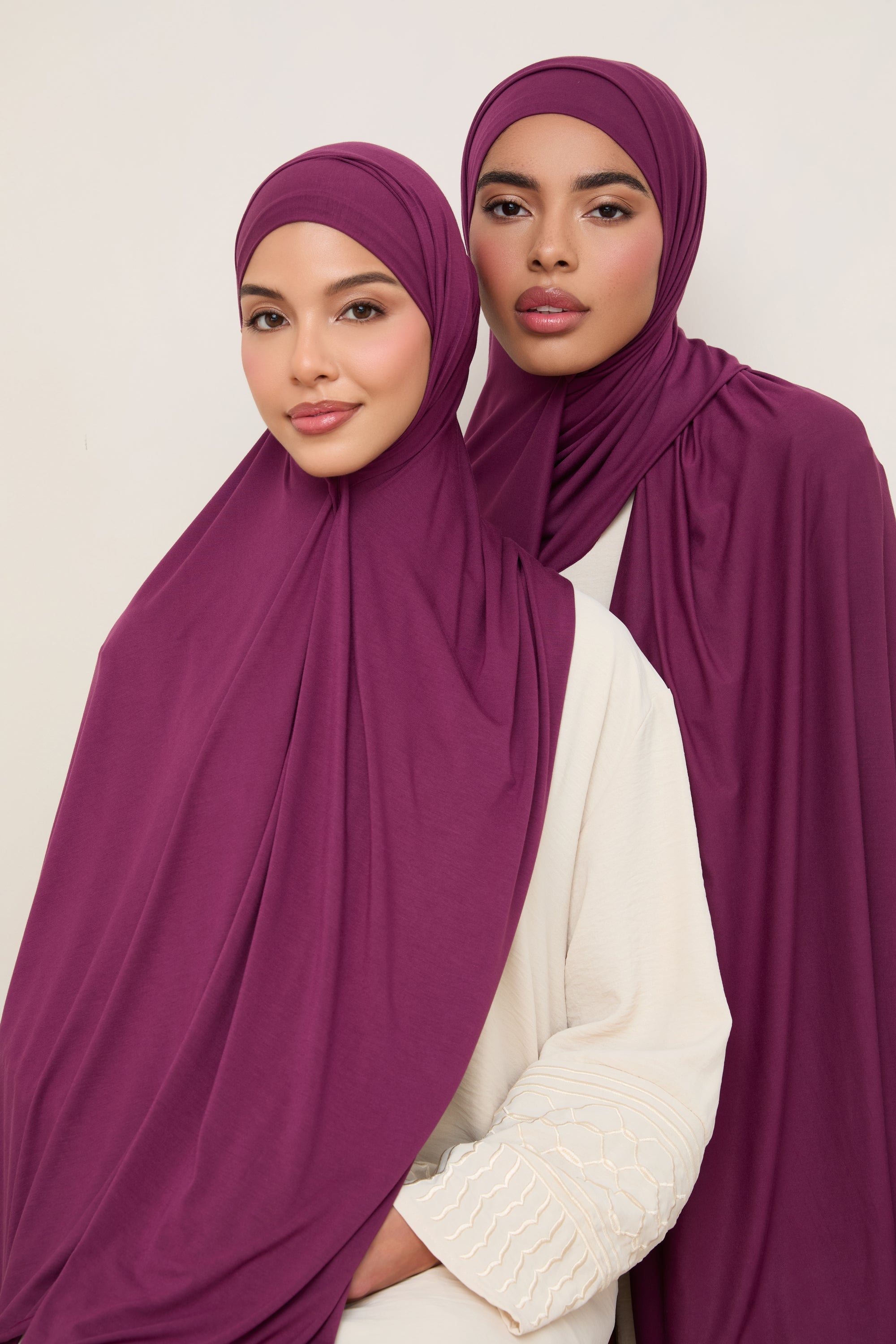 Bamboo Jersey Hijab - Grape Hijabs Veiled 