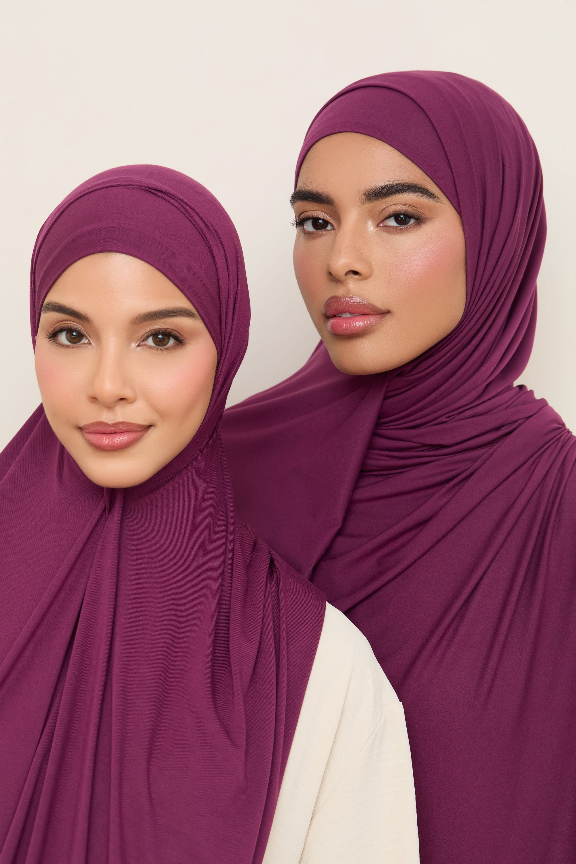 Bamboo Jersey Hijab - Grape Hijabs Veiled 