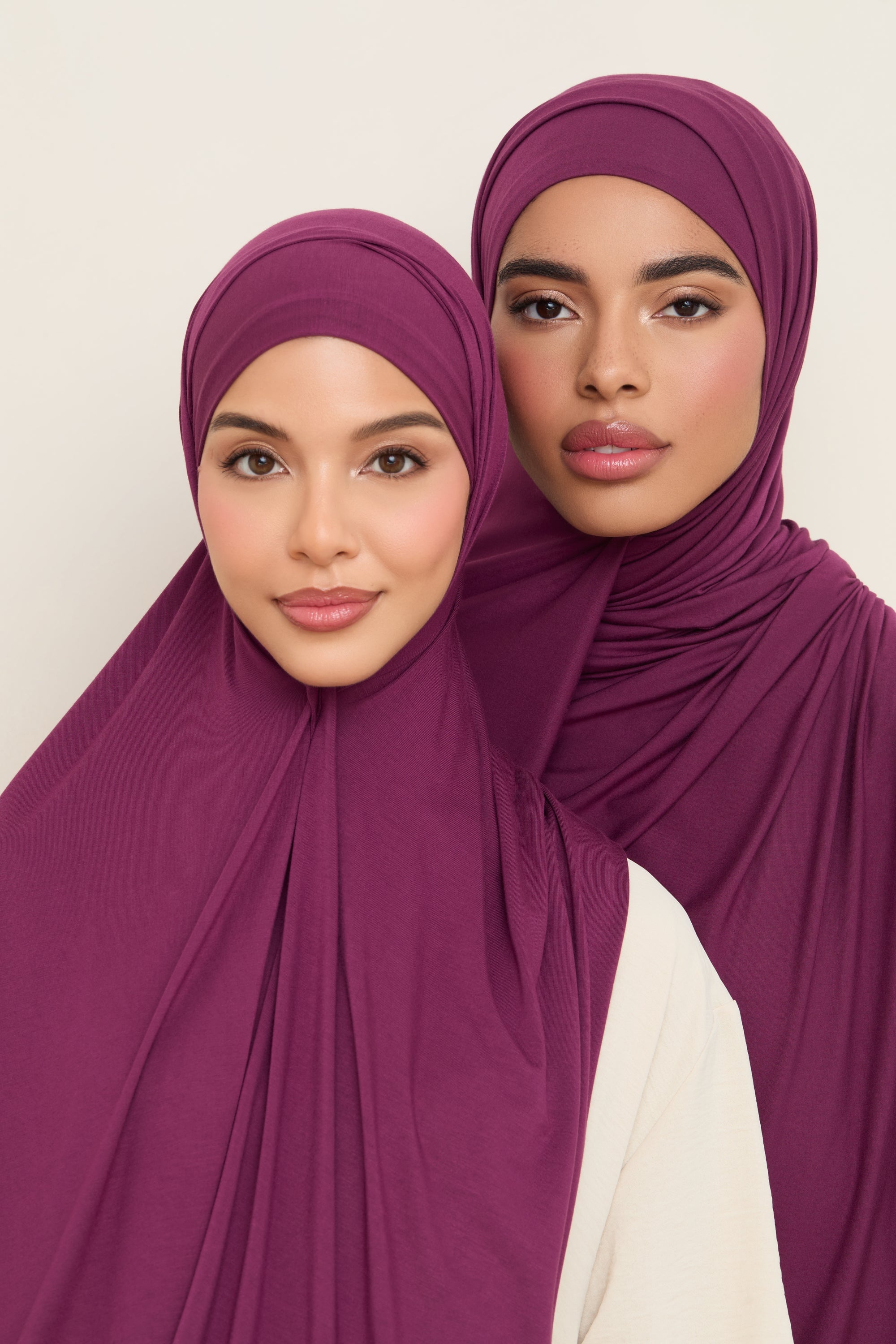 Bamboo Jersey Hijab - Grape Hijabs Veiled 