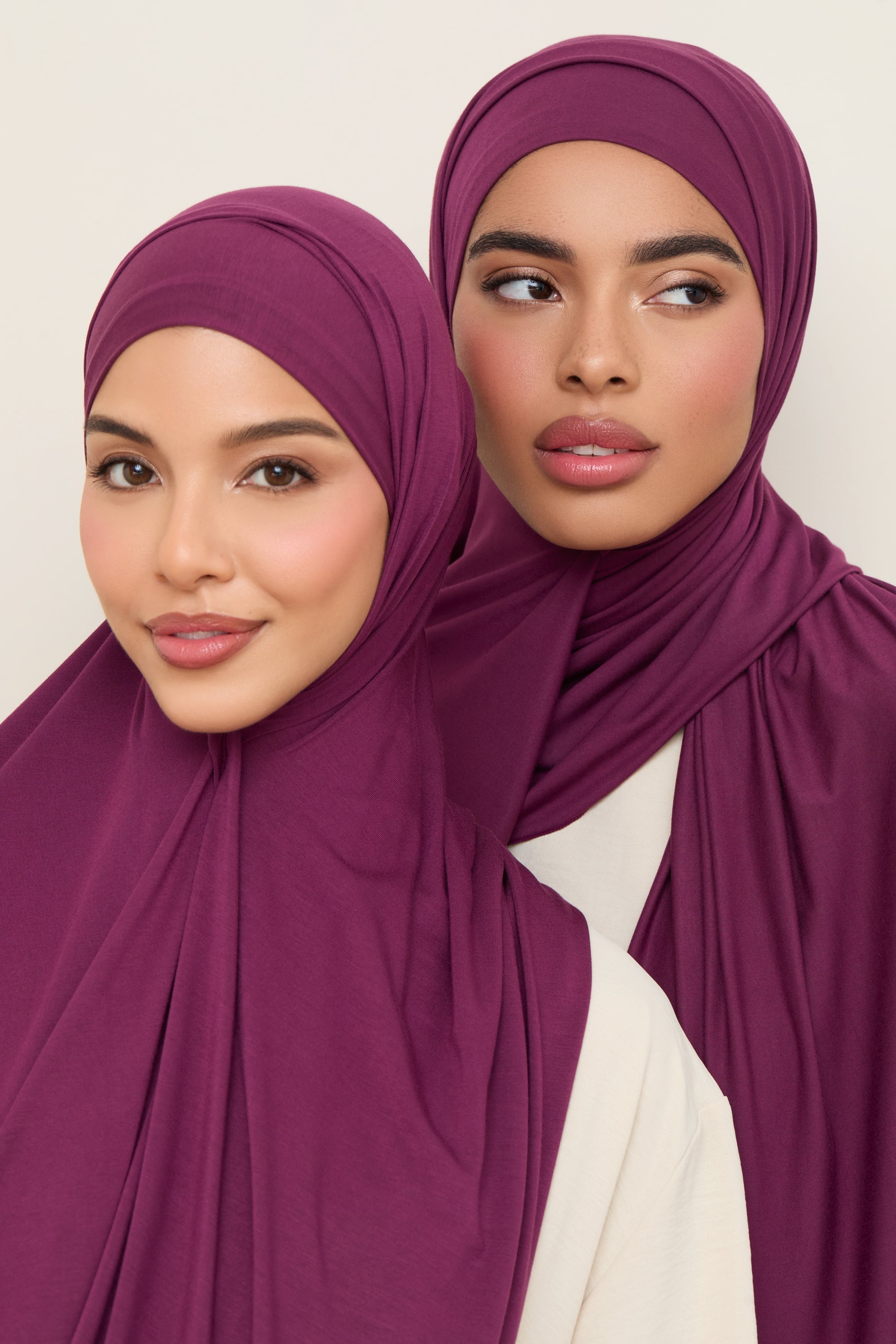 Bamboo Jersey Hijab - Grape Hijabs Veiled 