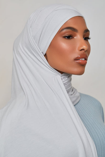 Bamboo Jersey Hijab - Light Grey