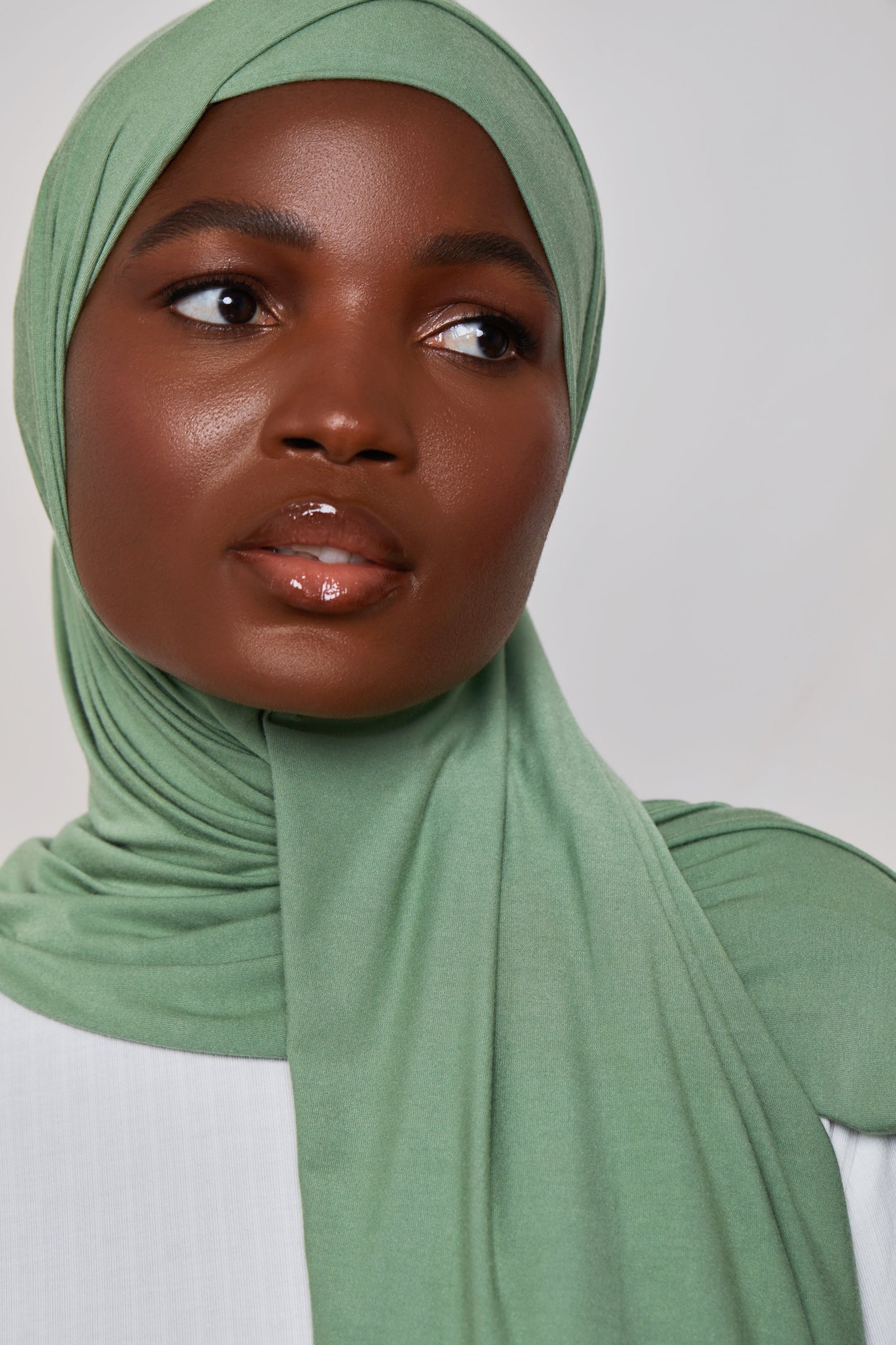 Bamboo Jersey Hijab - Loden Frost Veiled 