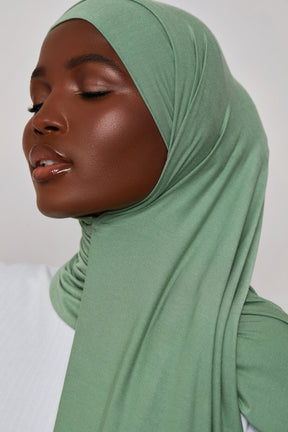 Bamboo Jersey Hijab - Loden Frost Veiled 