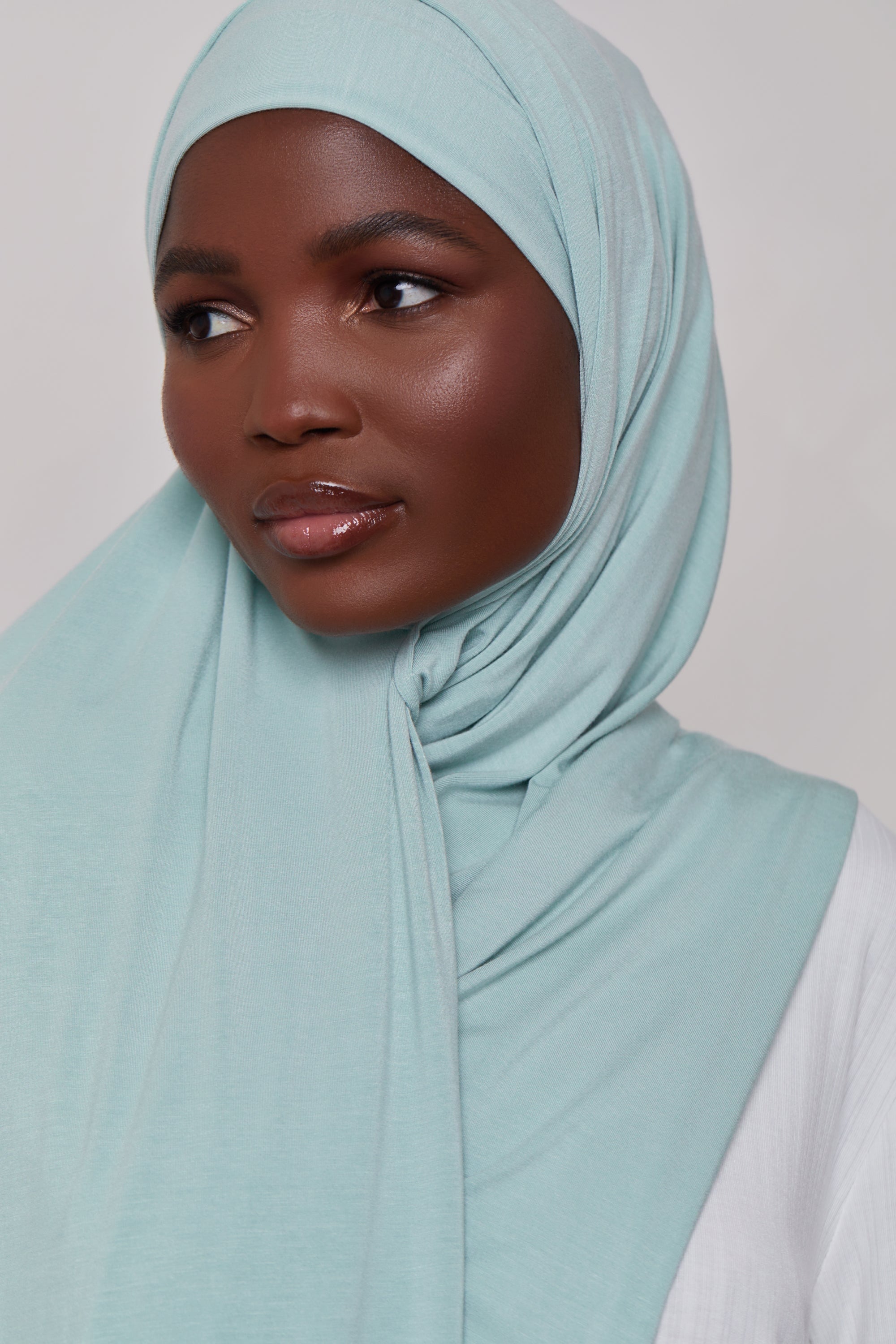 Bamboo Jersey Hijab - Mist Veiled 