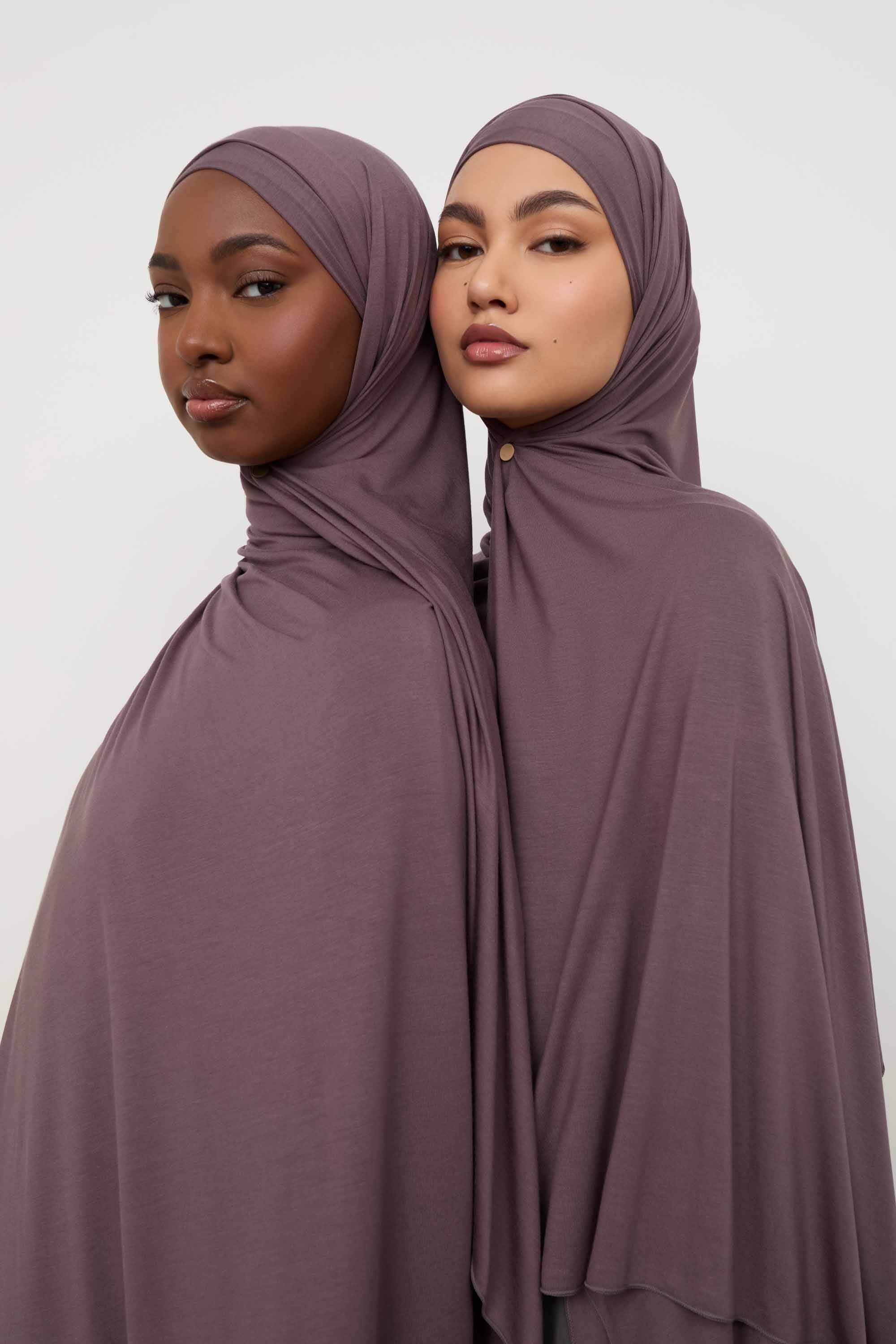 Bamboo Jersey Hijab - Plum Truffle Hijabs Veiled 