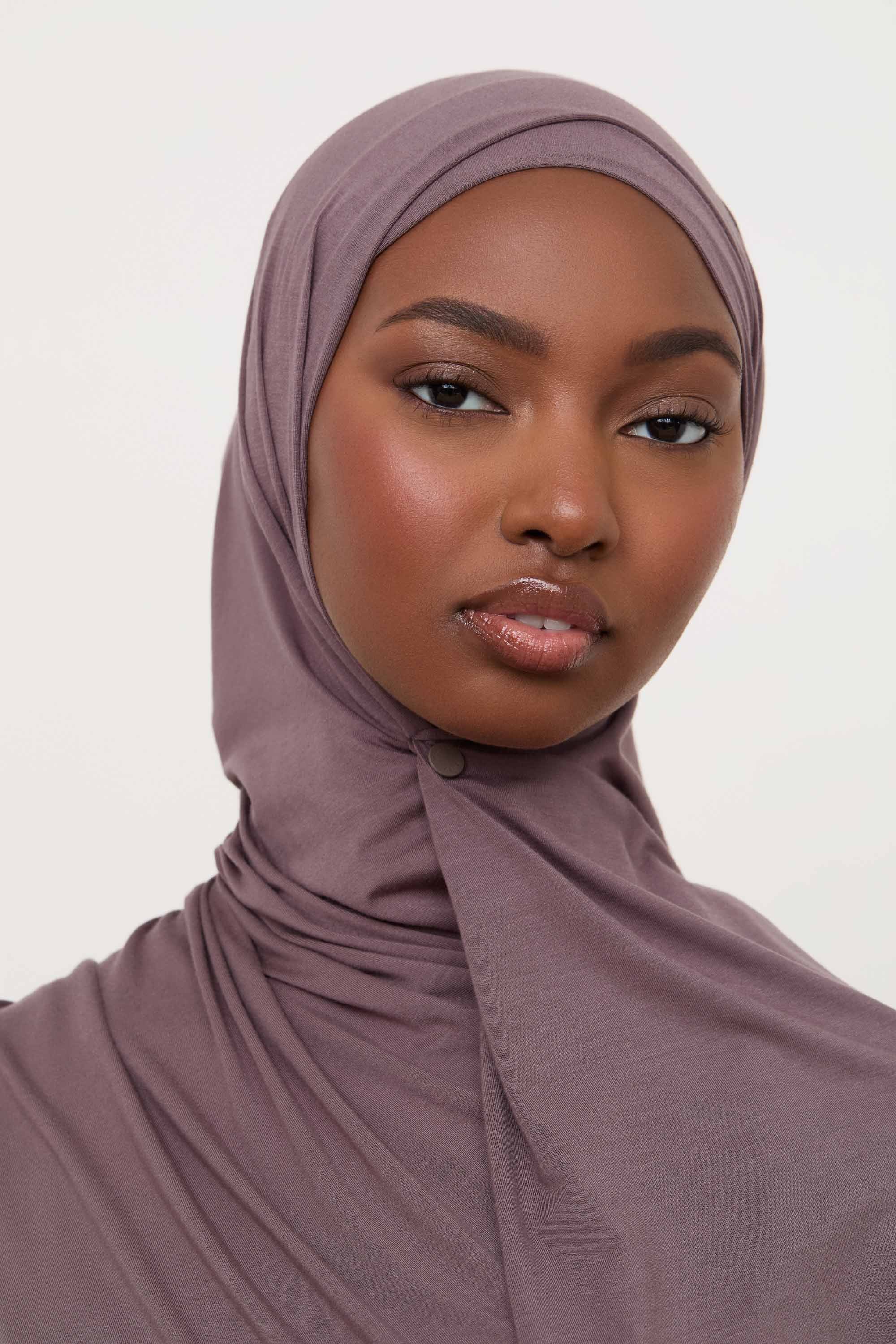 Bamboo Jersey Hijab - Plum Truffle Hijabs Veiled 