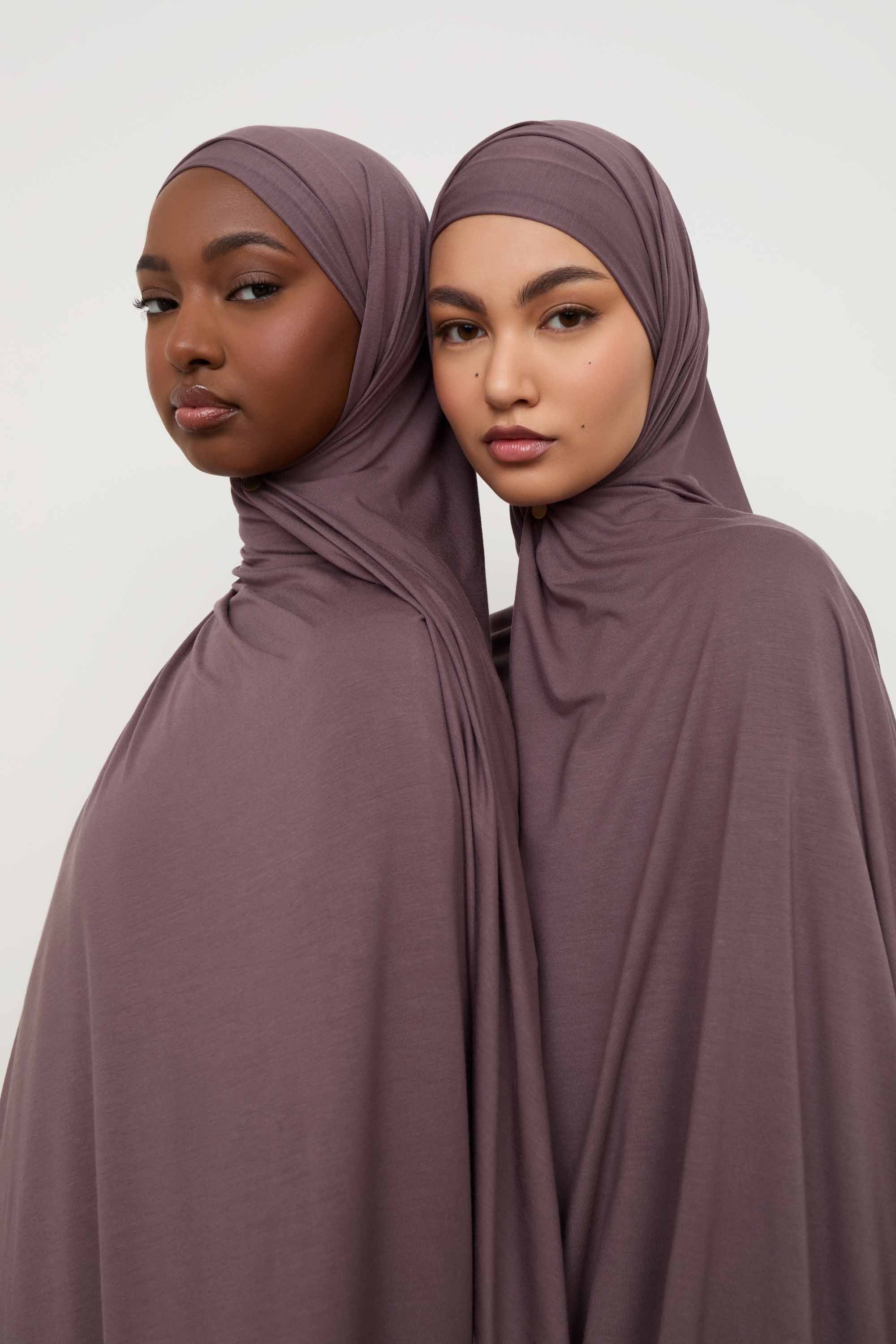 Bamboo Jersey Hijab - Plum Truffle Hijabs Veiled 