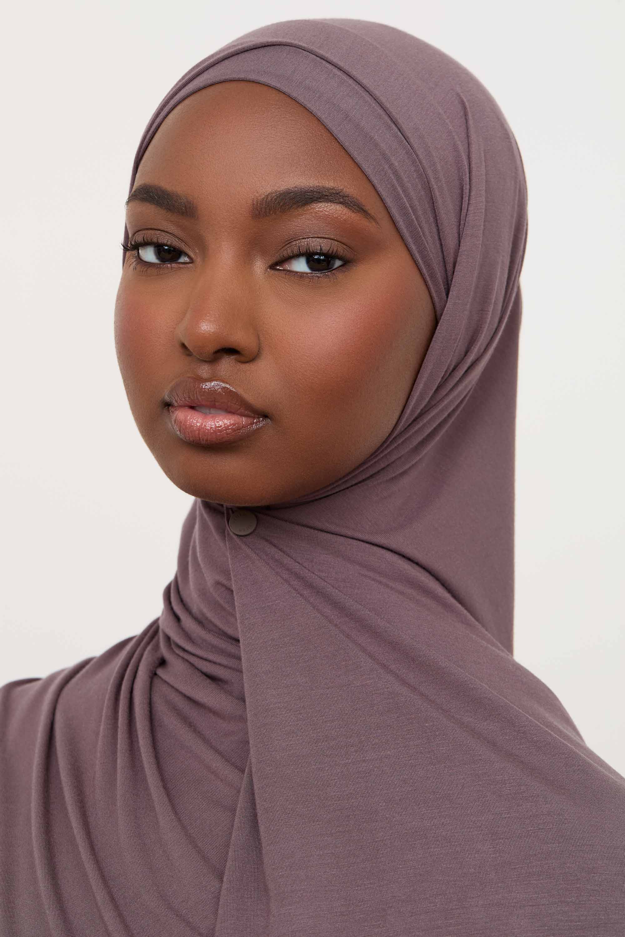 Bamboo Jersey Hijab - Plum Truffle Hijabs Veiled 