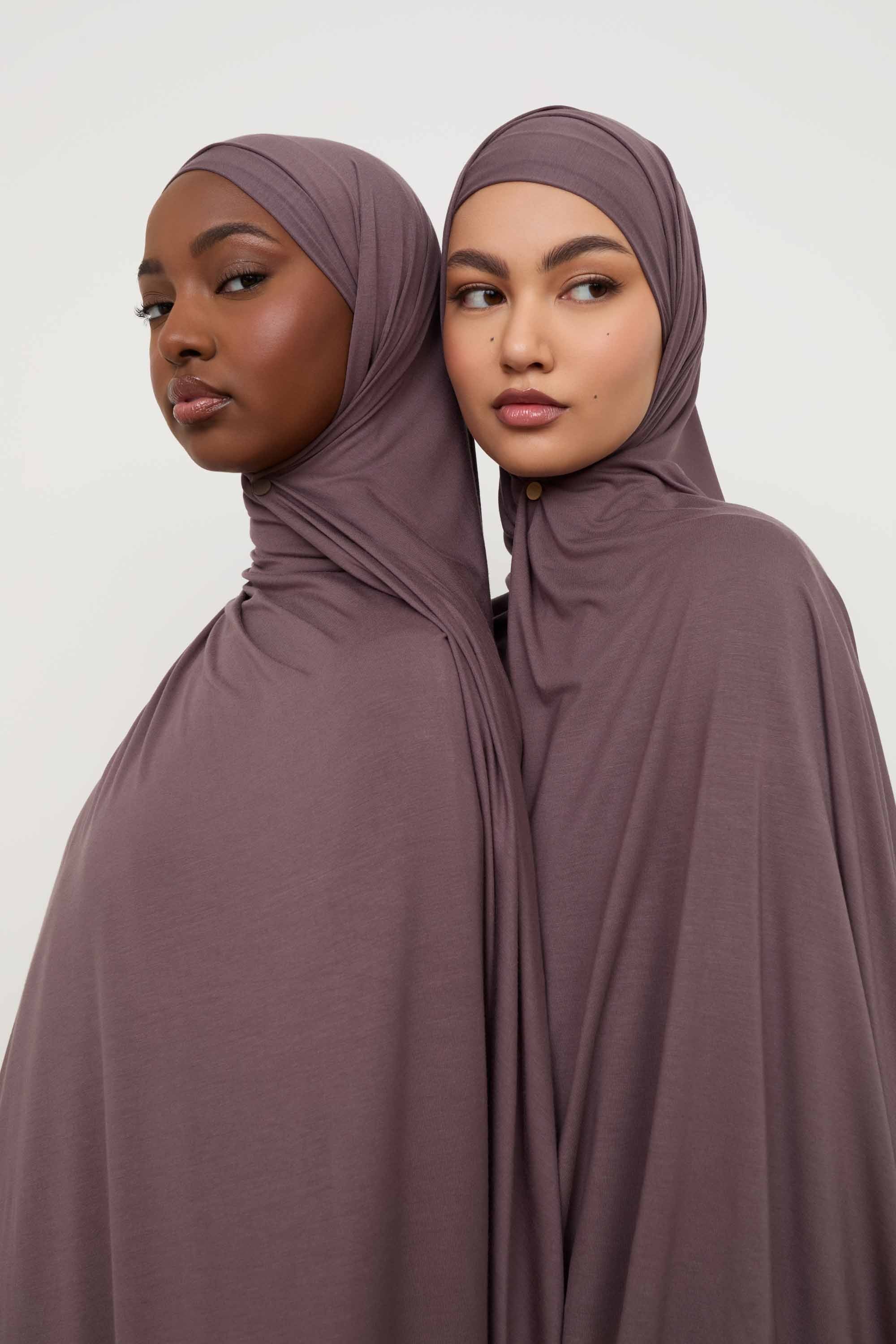 Bamboo Jersey Hijab - Plum Truffle Hijabs Veiled 