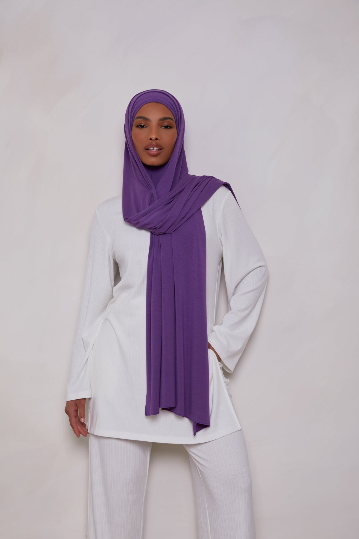 Bamboo Jersey Hijab - Spiced Plum Veiled 