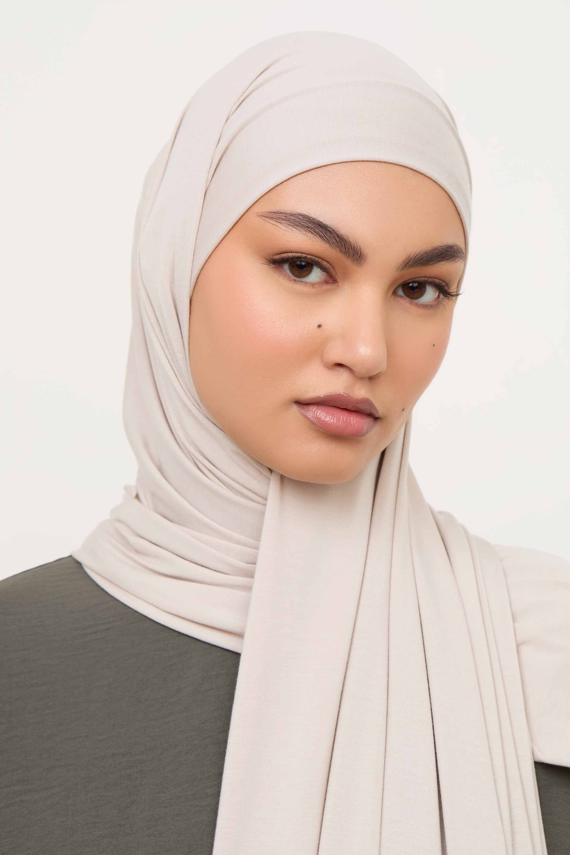 Bamboo Jersey Hijab - Stone Hijabs Veiled 