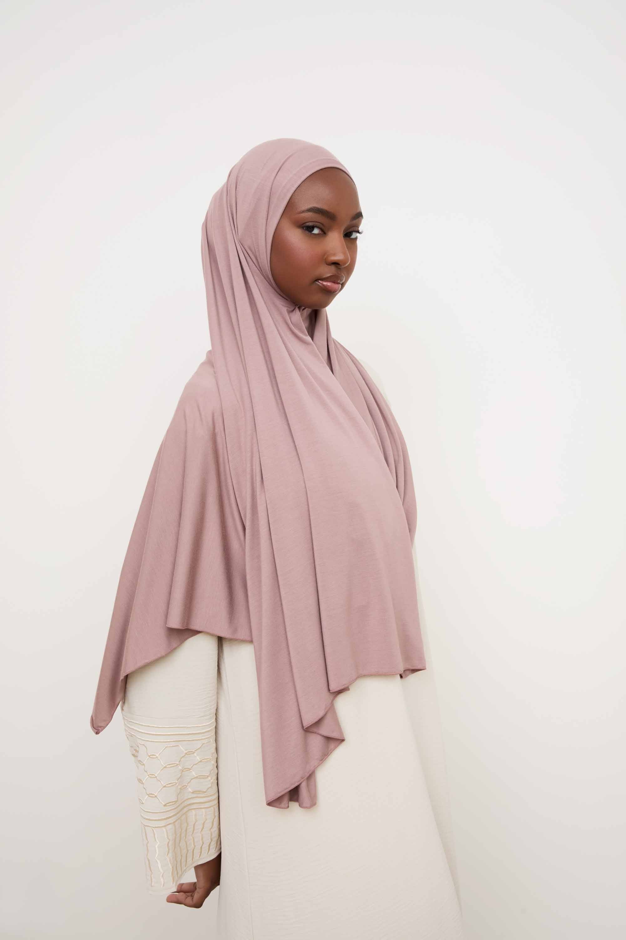 Bamboo Jersey Hijab - Truffle Hijabs Veiled 