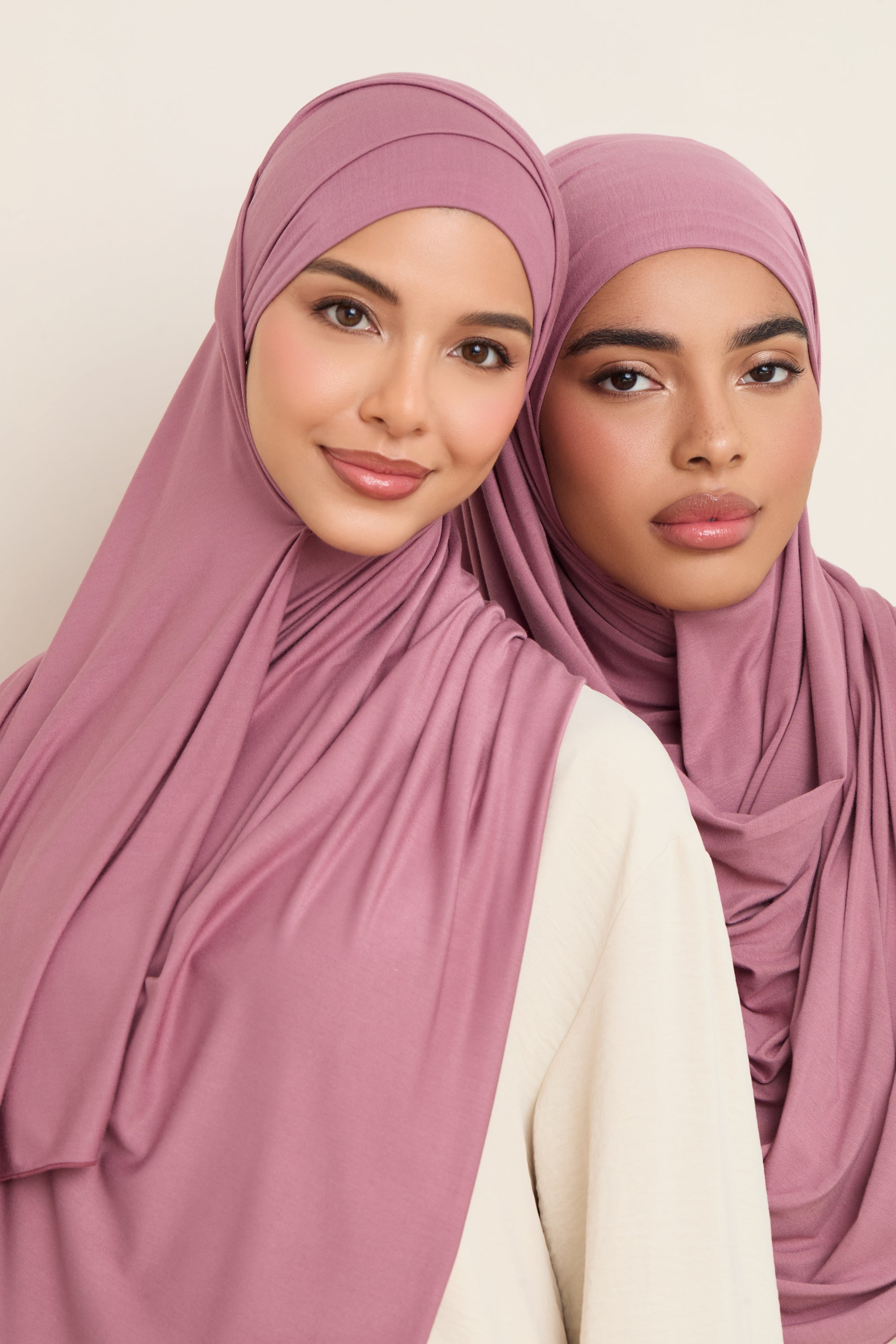 Bamboo Jersey Hijab - Wistful Mauve Hijabs Veiled 