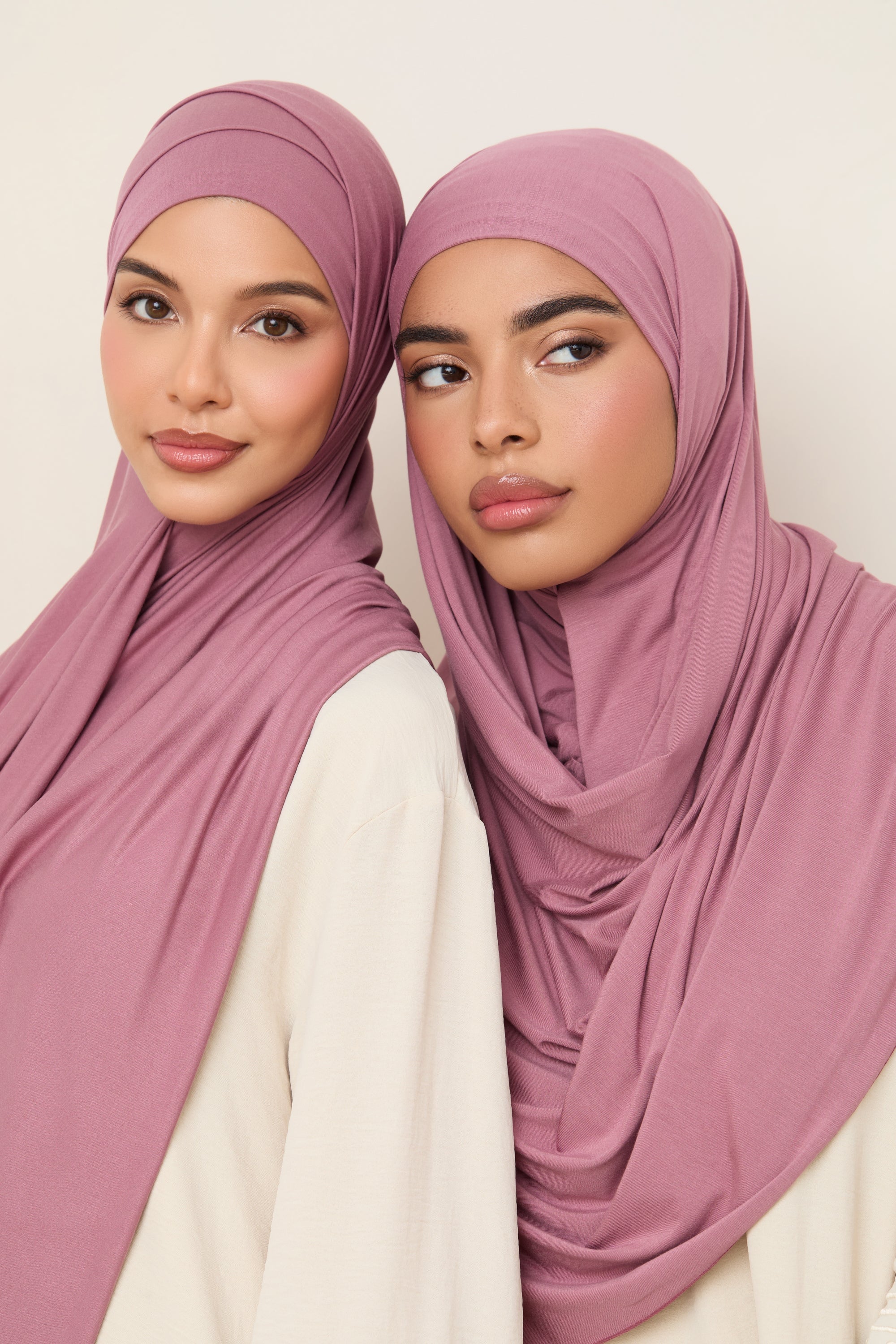 Bamboo Jersey Hijab - Wistful Mauve Hijabs Veiled 