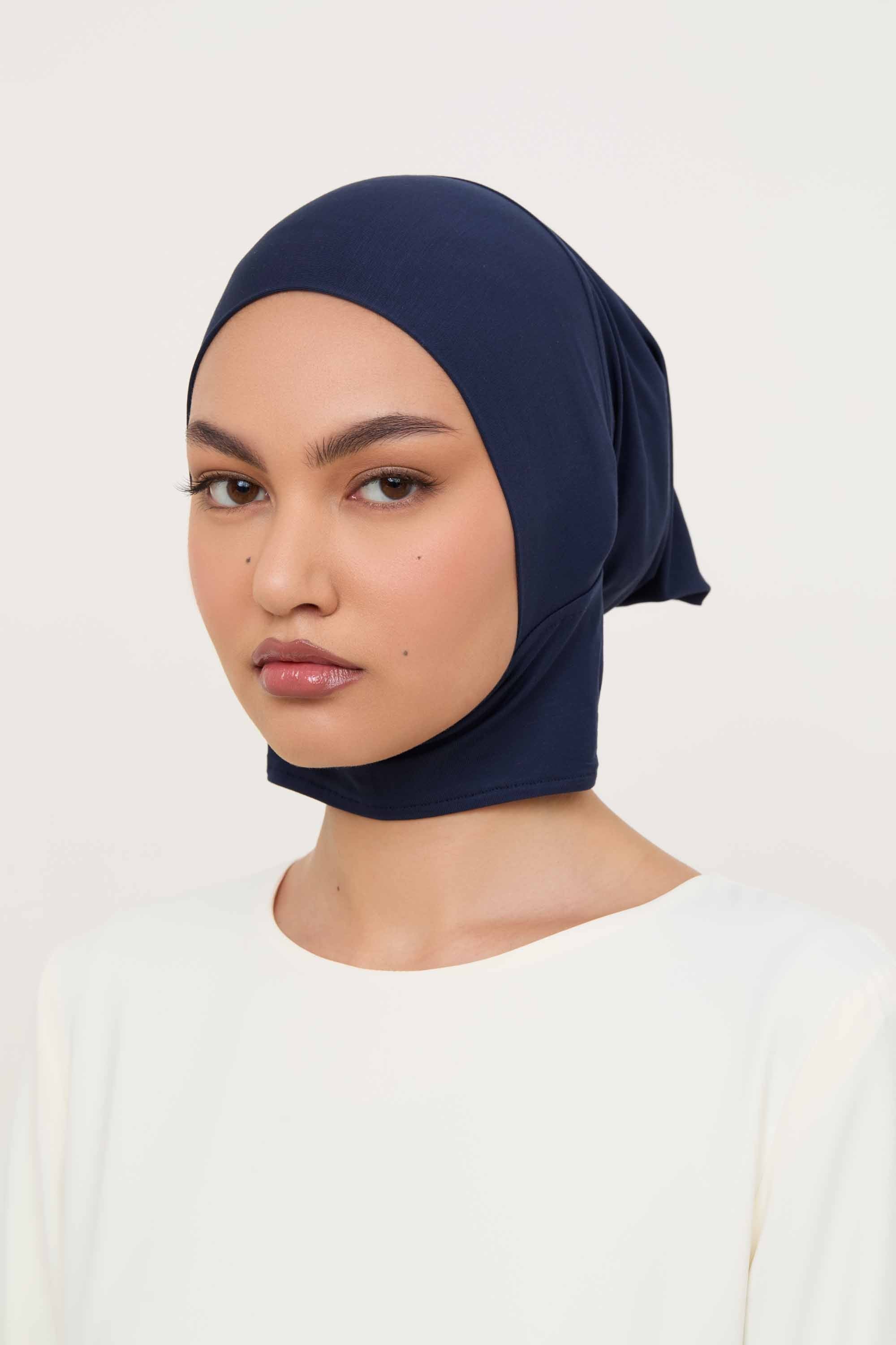 Bamboo Jersey Mini Full Coverage Undercap - Navy Accessories Veiled 