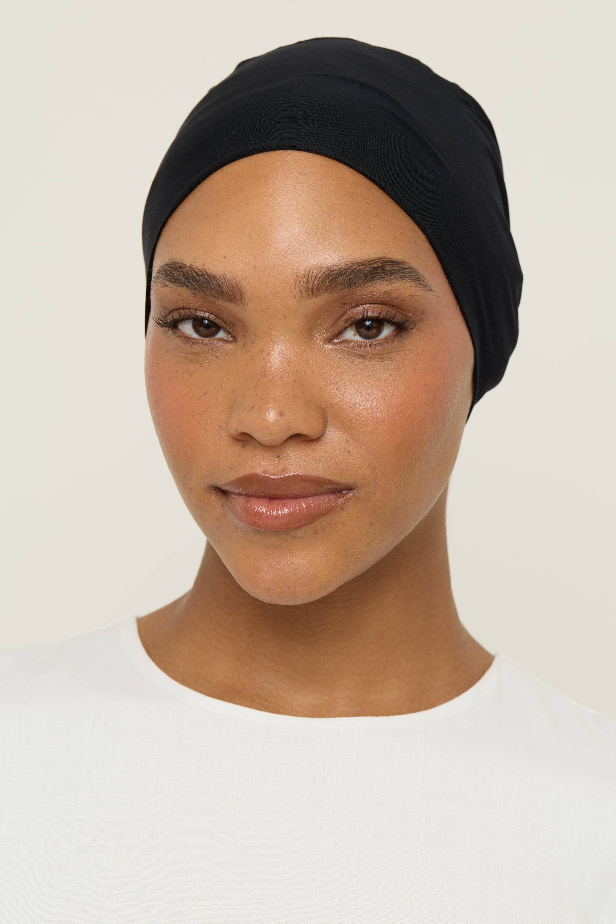 Bamboo Jersey Tie Back Undercap - Black Undercap Veiled 