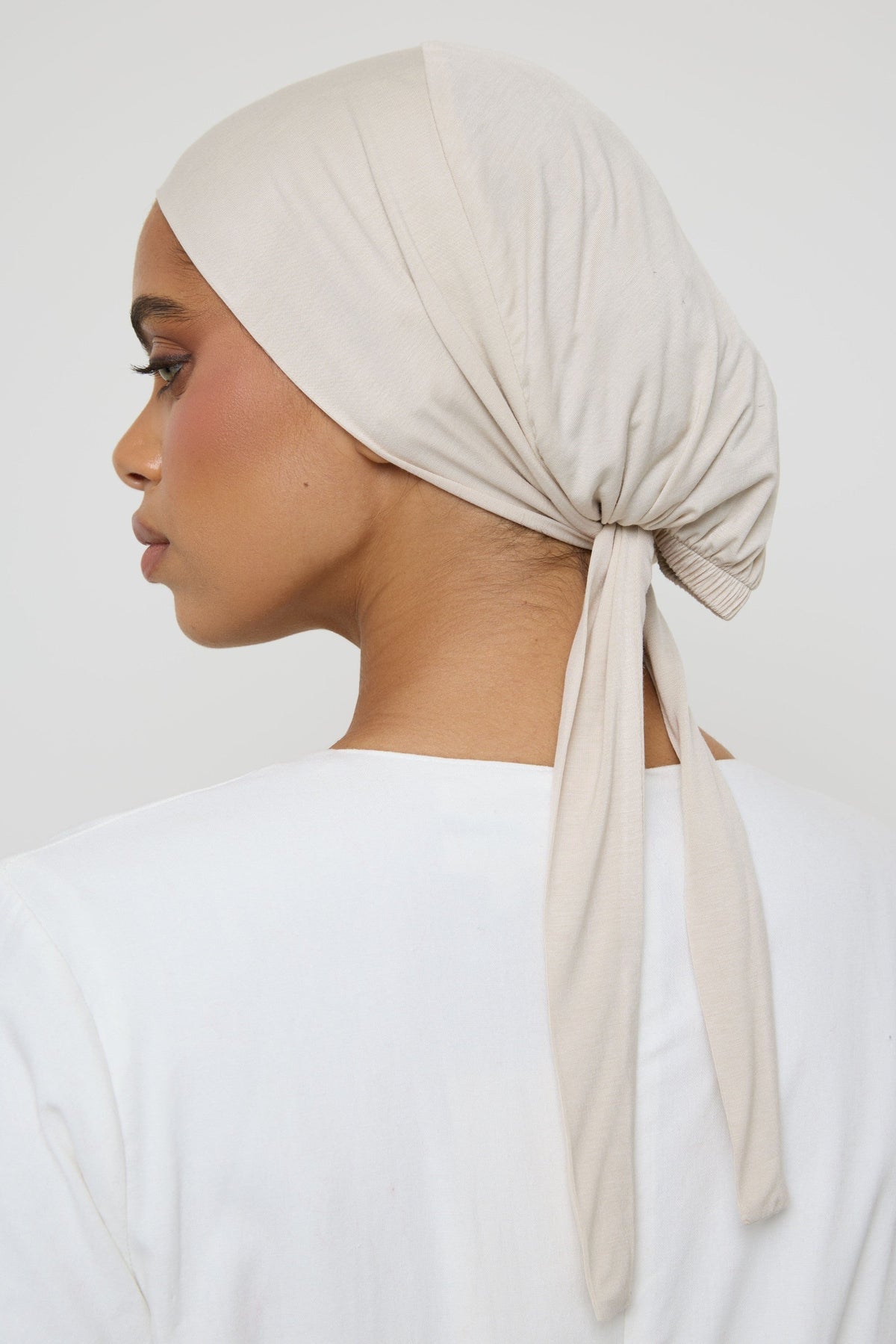 Bamboo Jersey Tie Back Undercap - Oak Undercap Veiled 