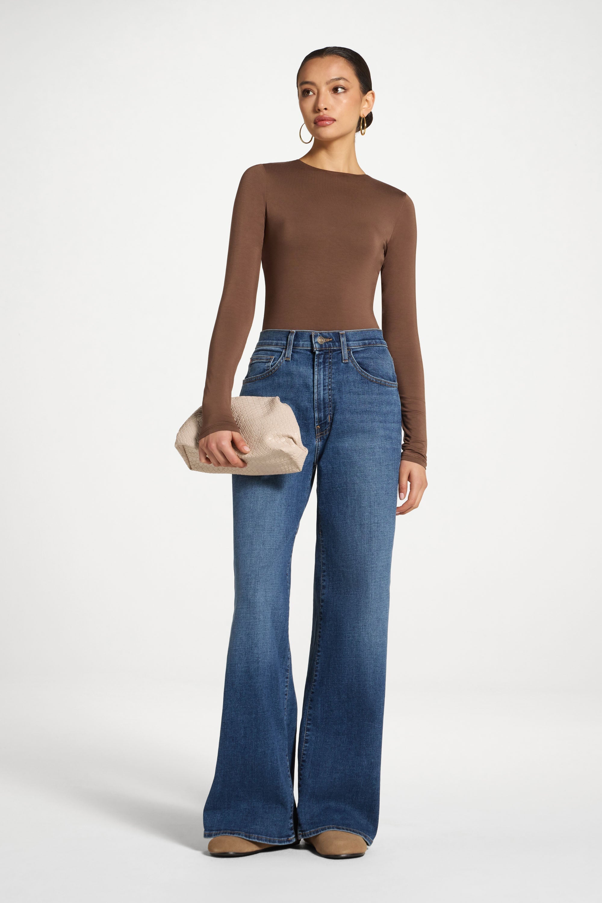 Bamboo Long Sleeve Bodysuit - Chocolate Abayas Veiled 