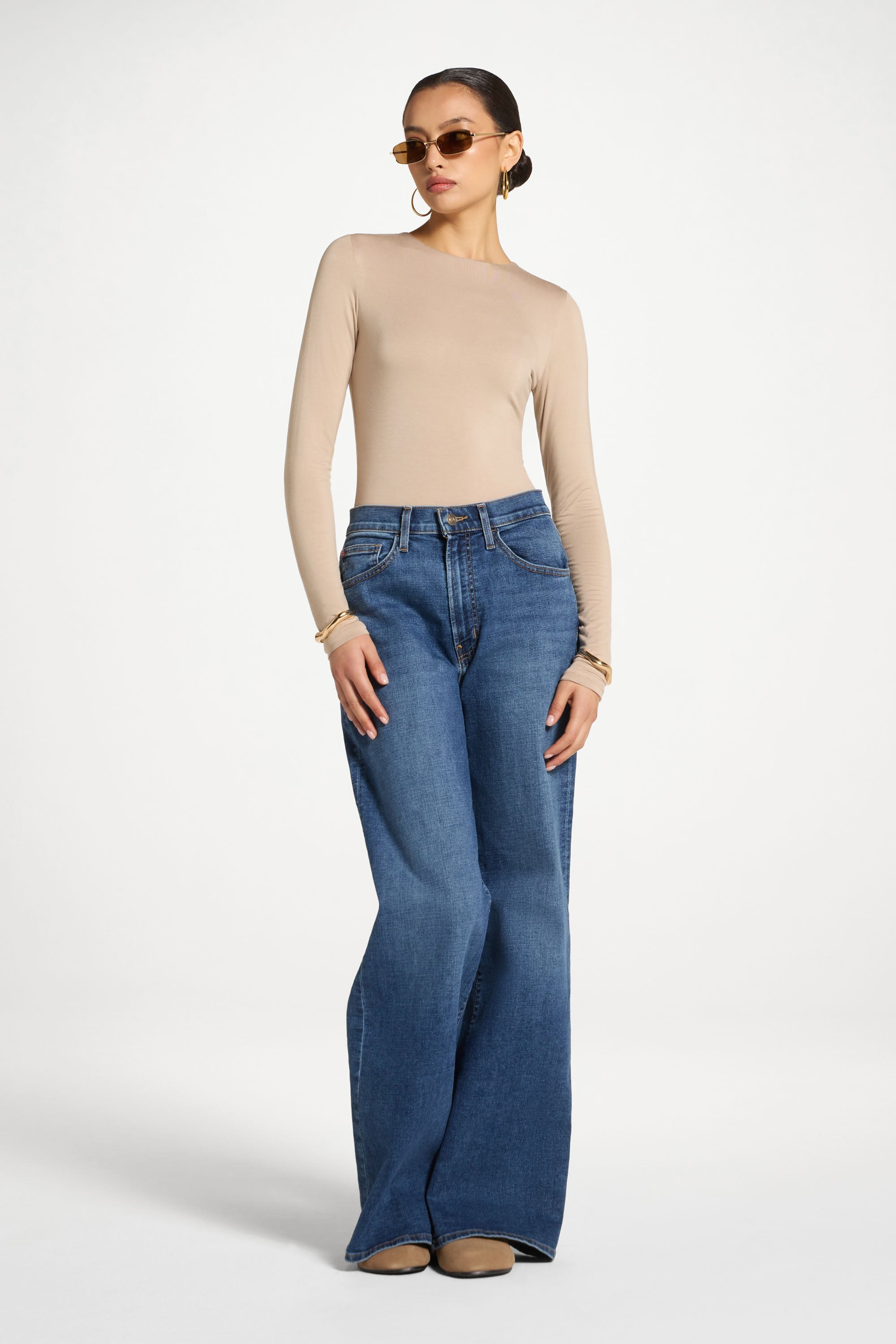 Bamboo Long Sleeve Bodysuit - Taupe Abayas Veiled 