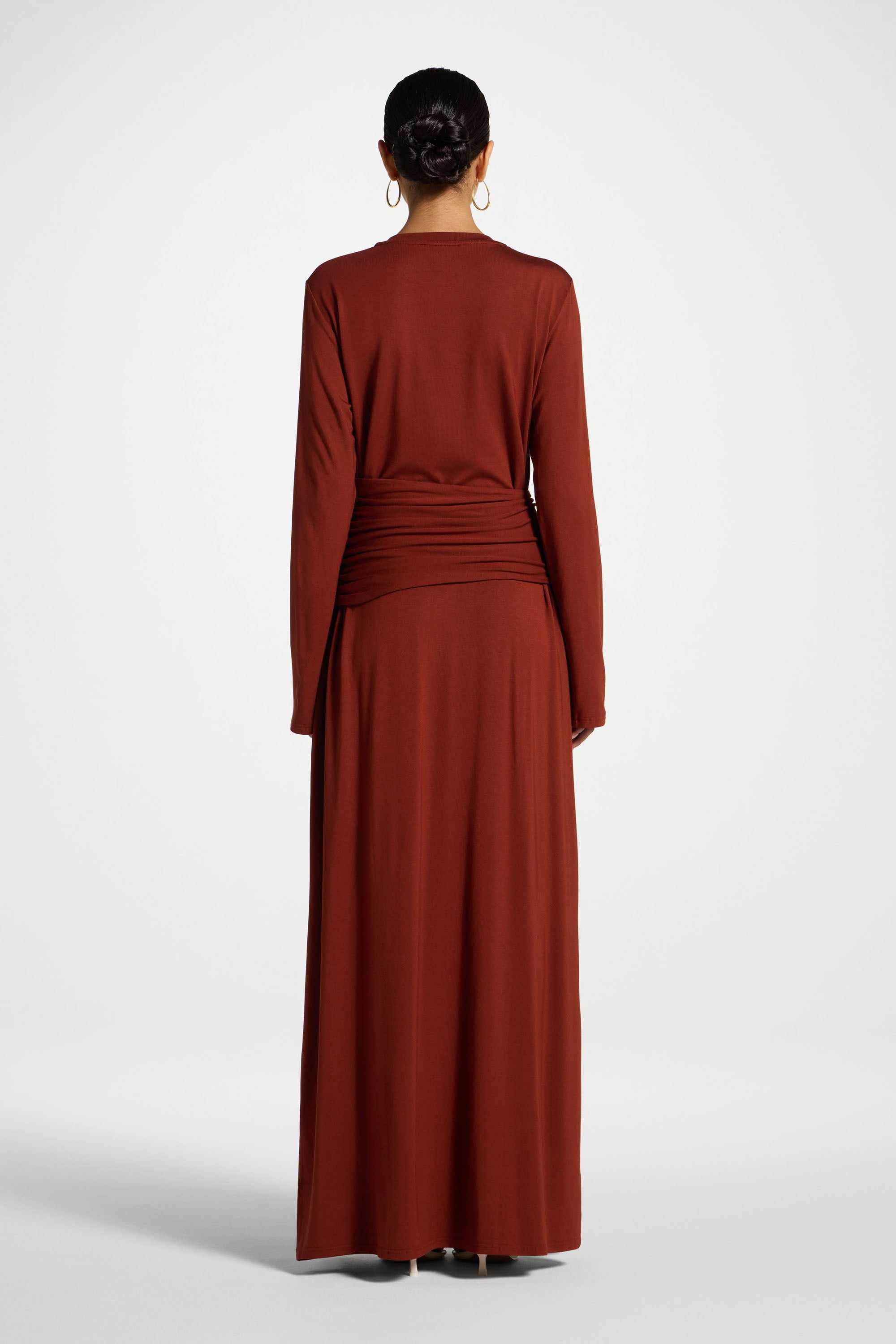 Bamboo Ring Maxi Dress - Clay Abayas Veiled 