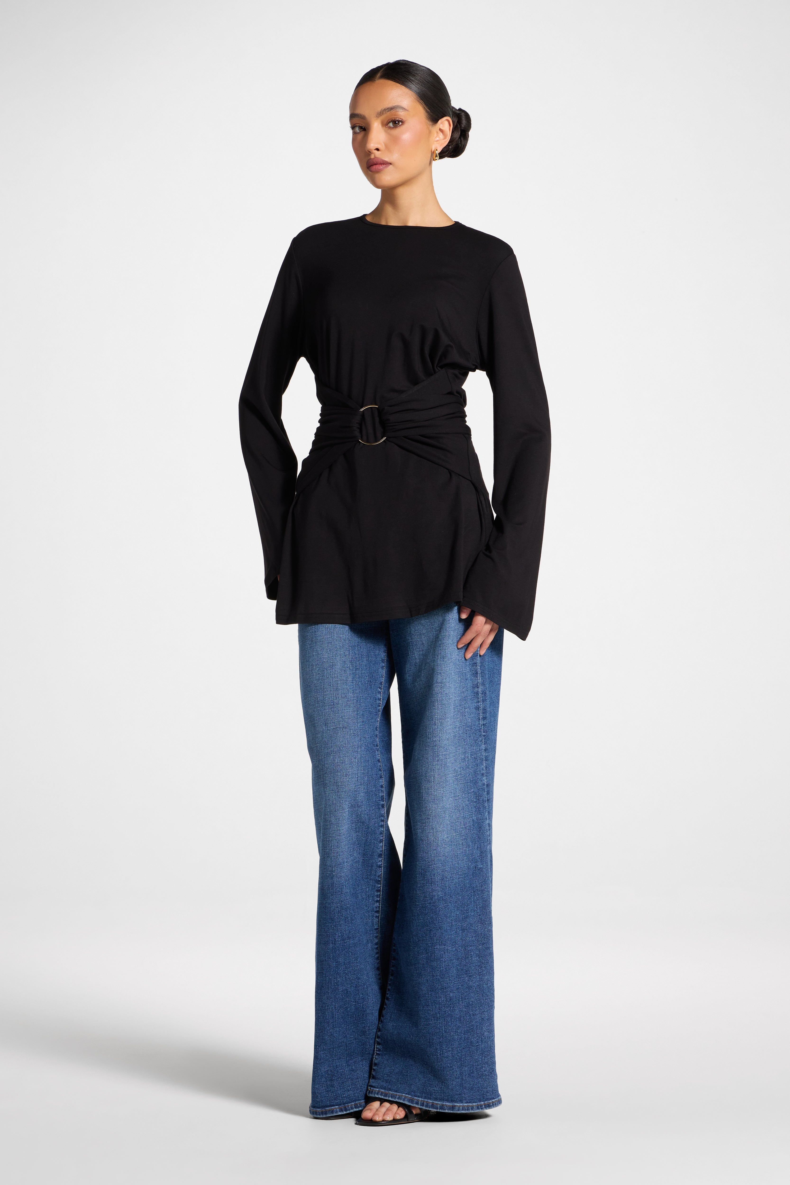 Bamboo Ring Top - Black Abayas Veiled 