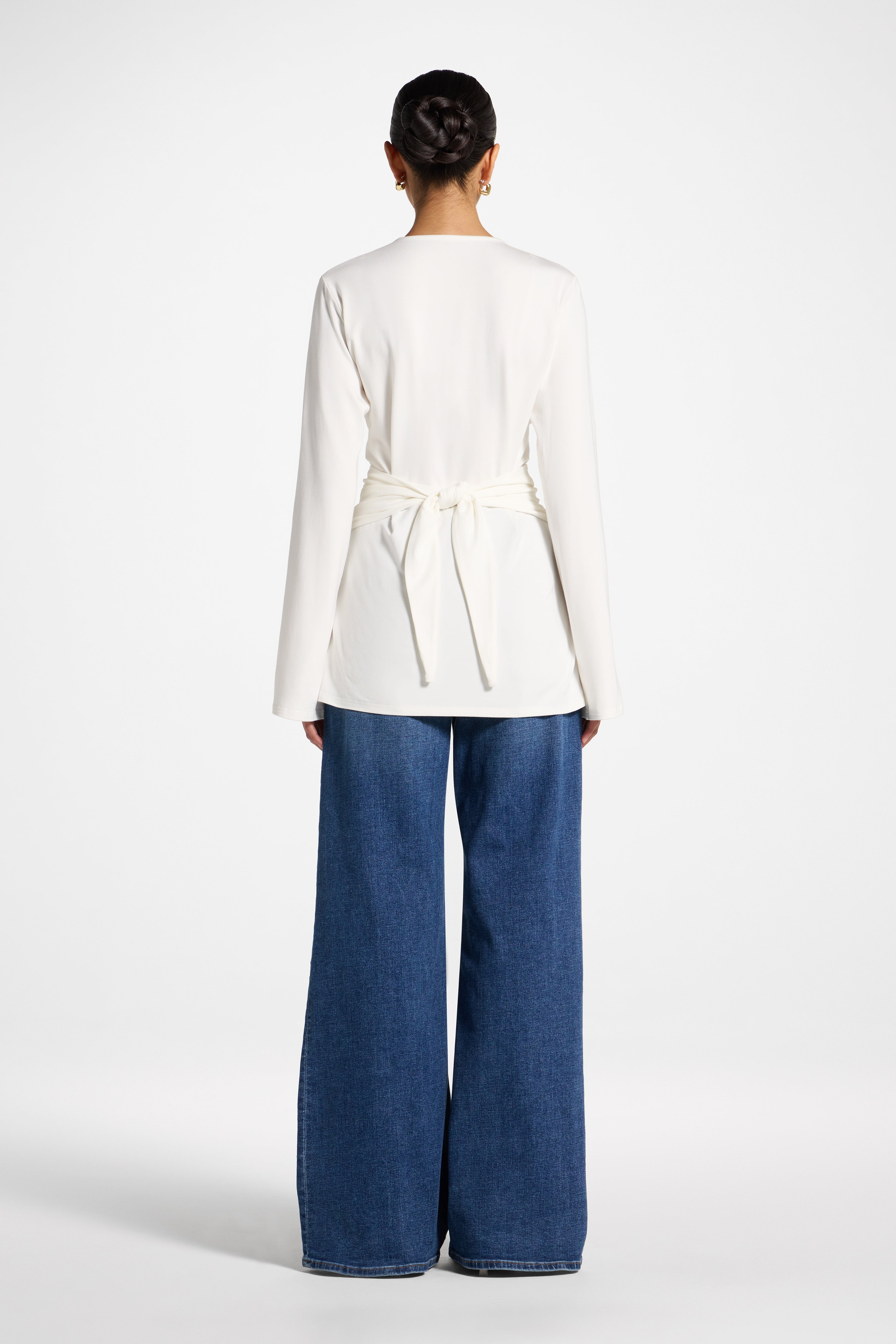 Bamboo Ring Top - White Abayas Veiled 