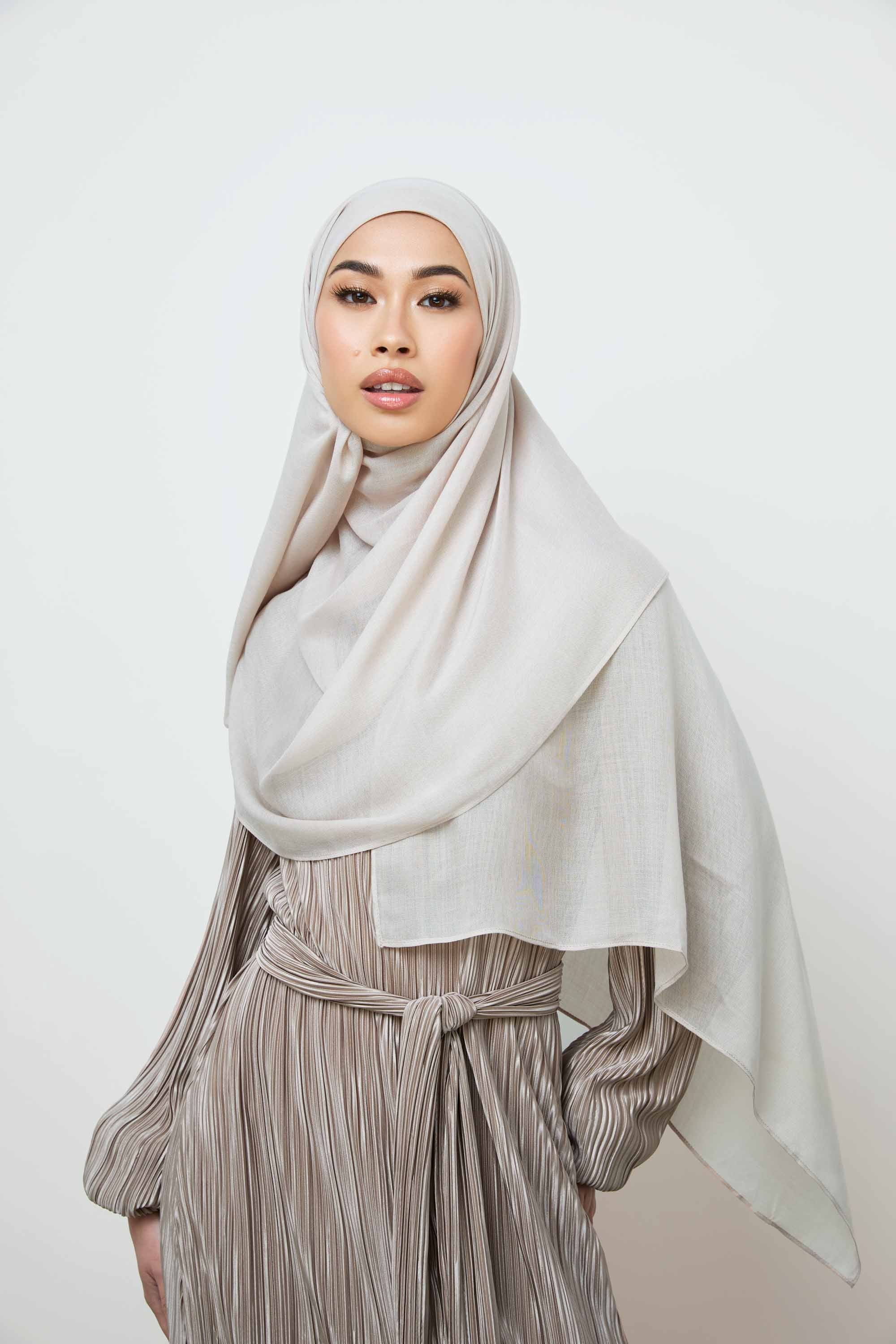 Bamboo Woven Hijab - Cloud Veiled 