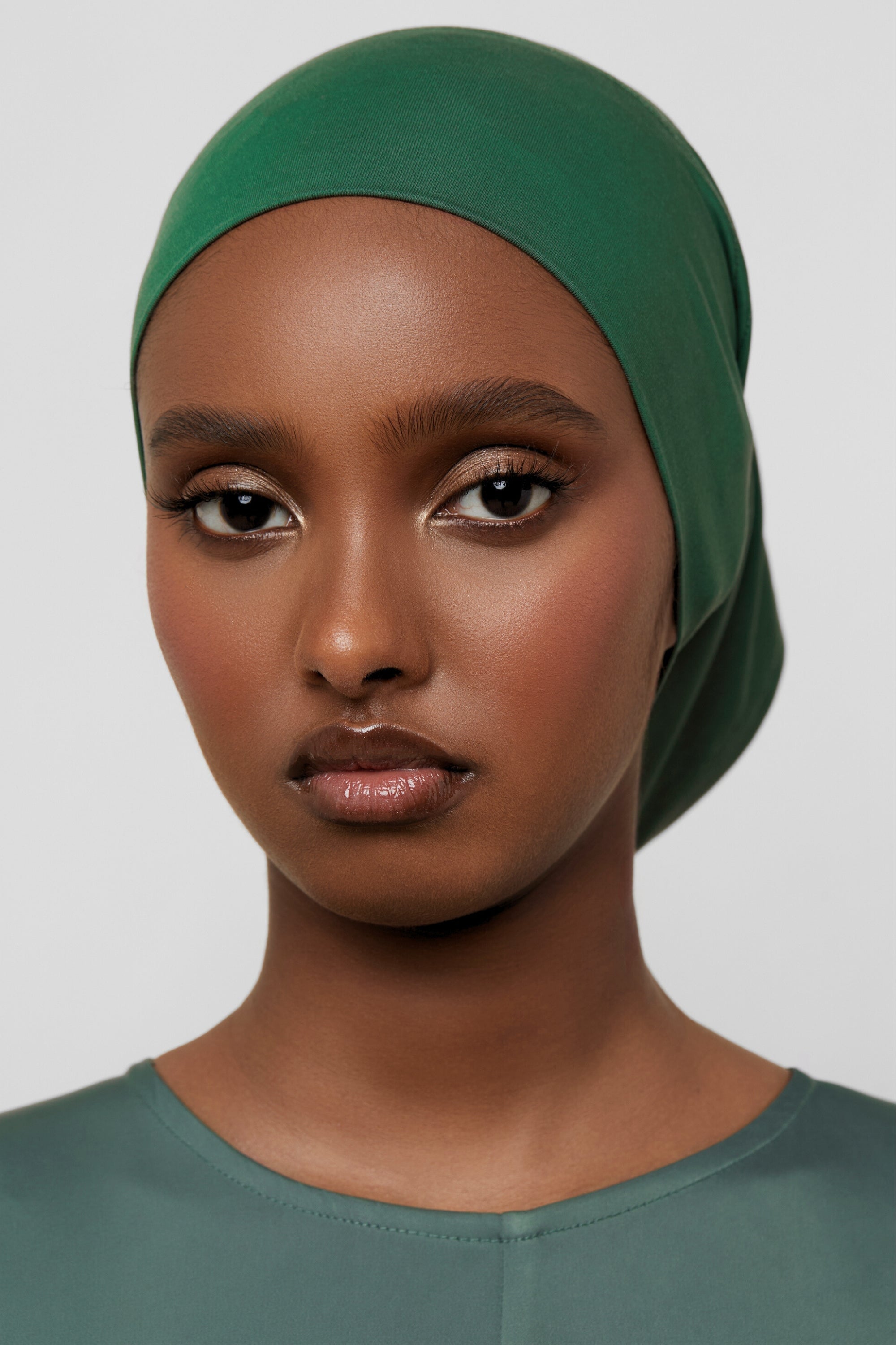 Bamboo Woven Hijab & Matching Undercap Set - Cilantro Veiled 