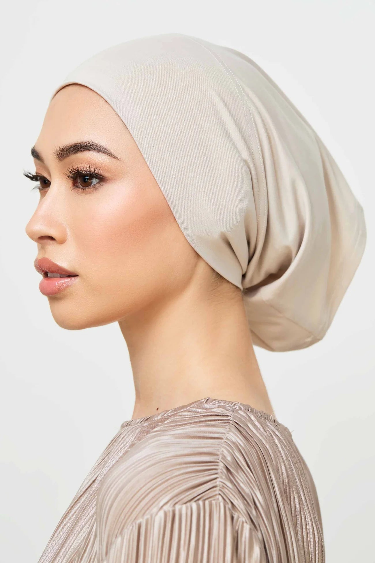 Bamboo Woven Hijab & Matching Undercap Set - Cloud Veiled 