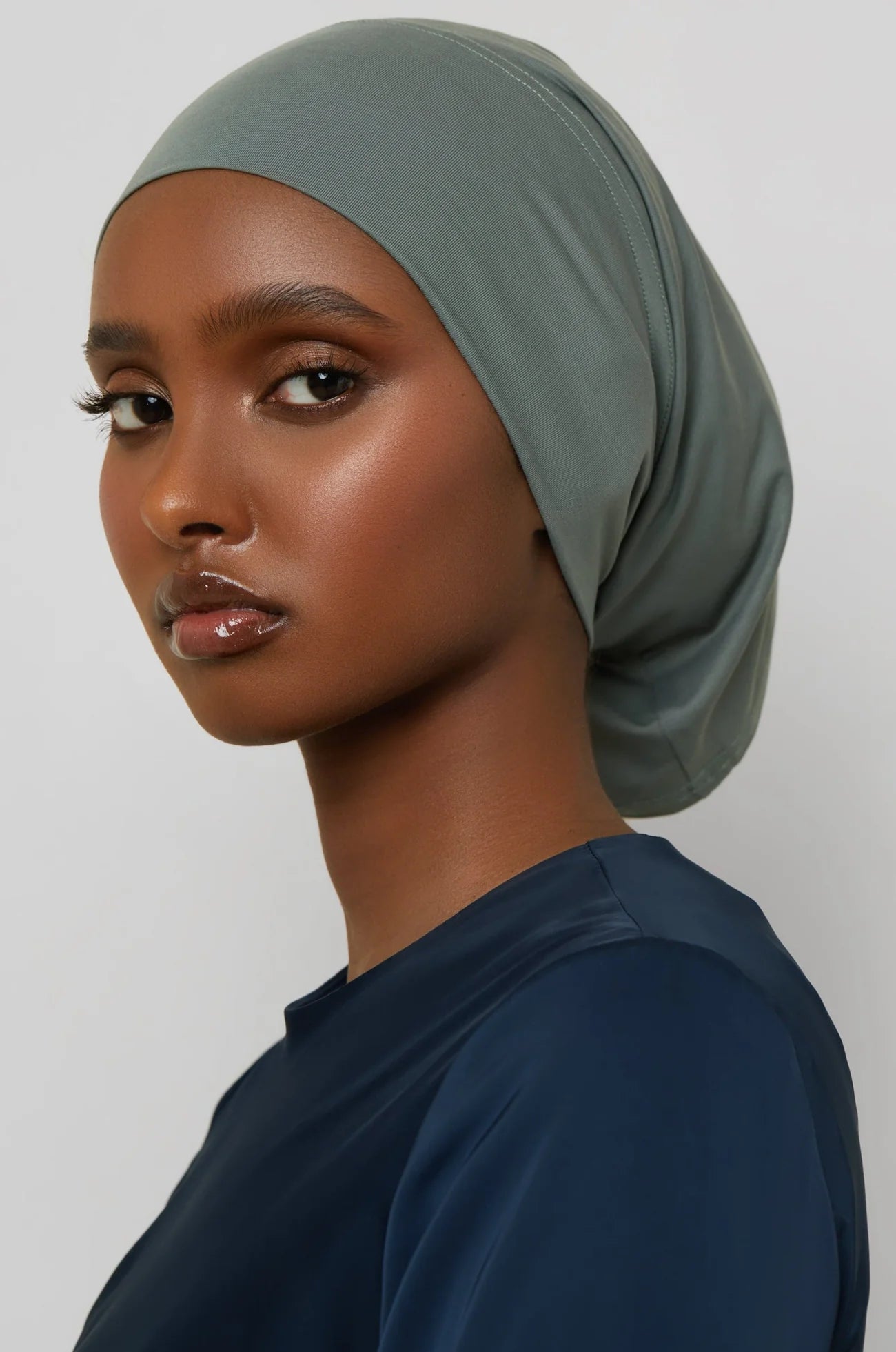 Bamboo Woven Hijab & Matching Undercap Set - Sedona Sage Veiled 