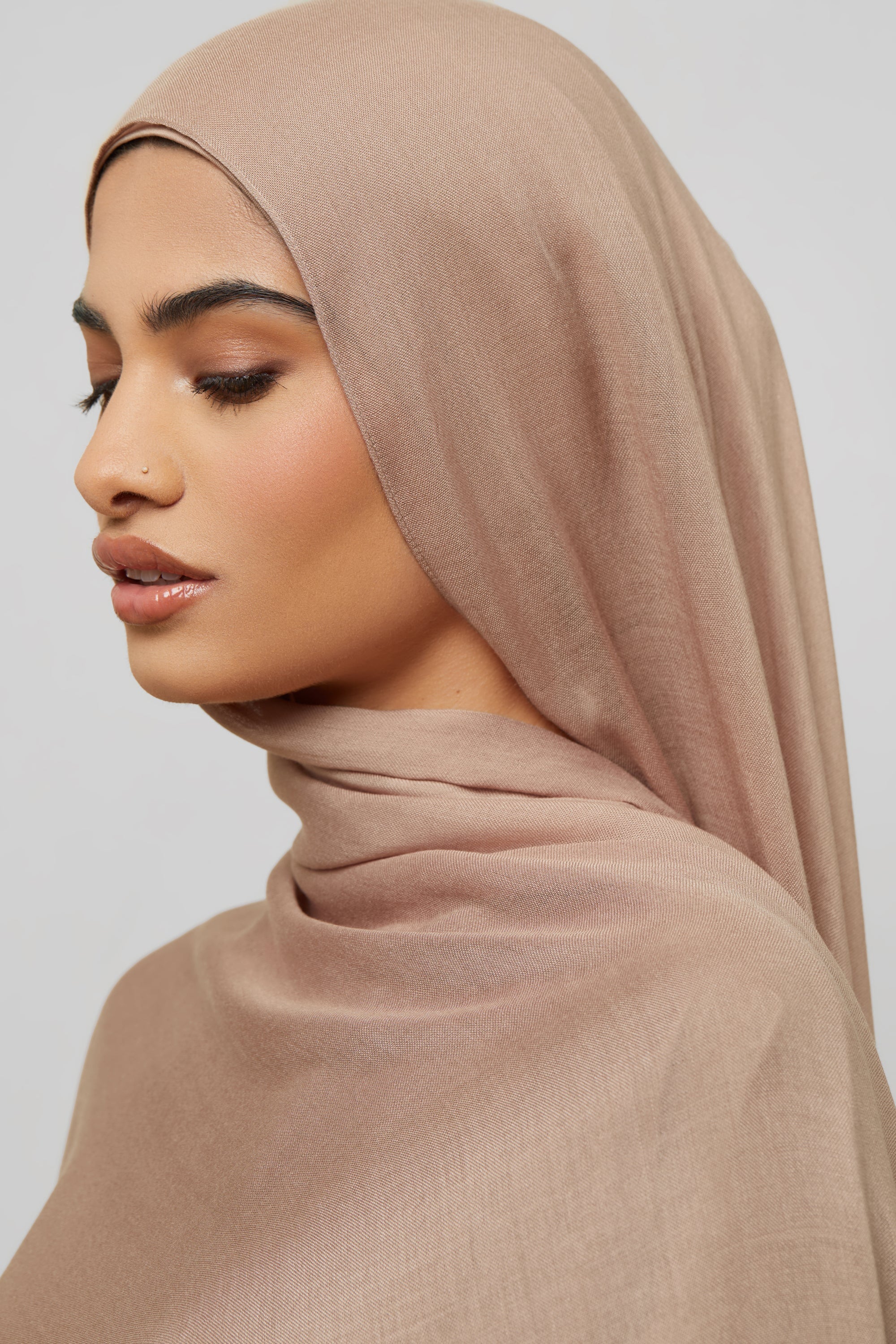 Bamboo Woven Hijab - Natural Veiled 