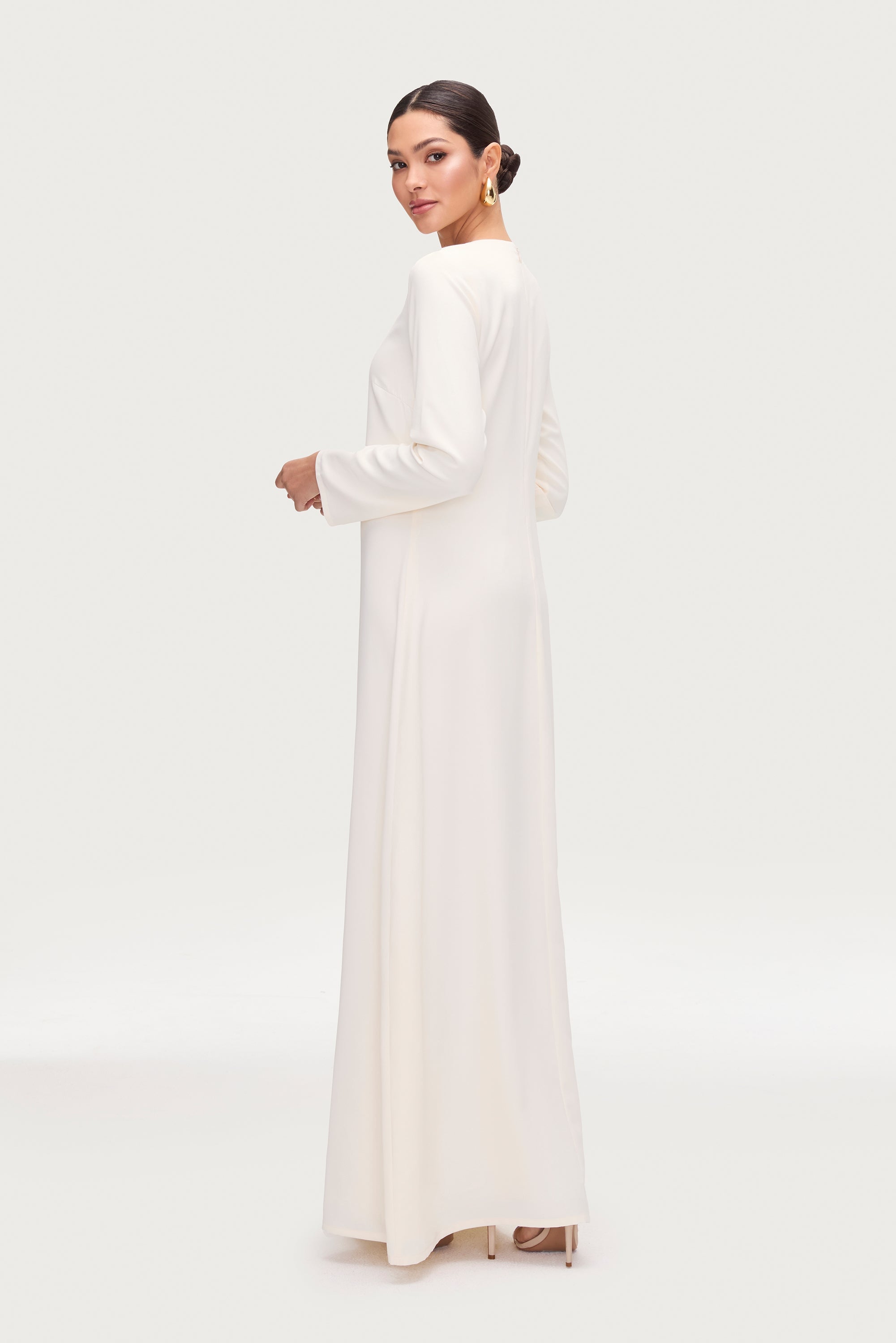 Basic Long Sleeve Maxi Dress - Moonbeam Dresses Veiled 