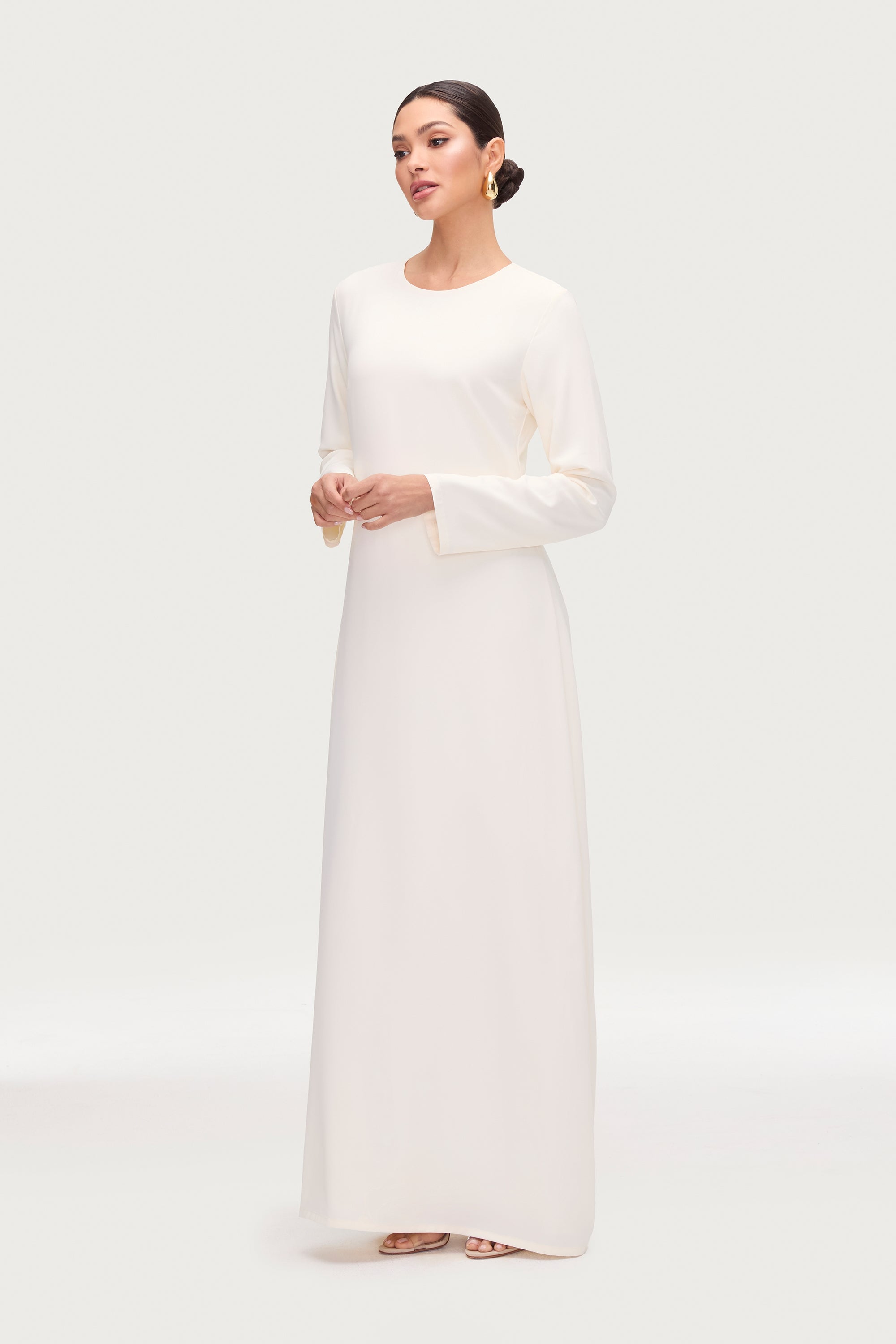 Basic Long Sleeve Maxi Dress - Moonbeam Dresses Veiled 