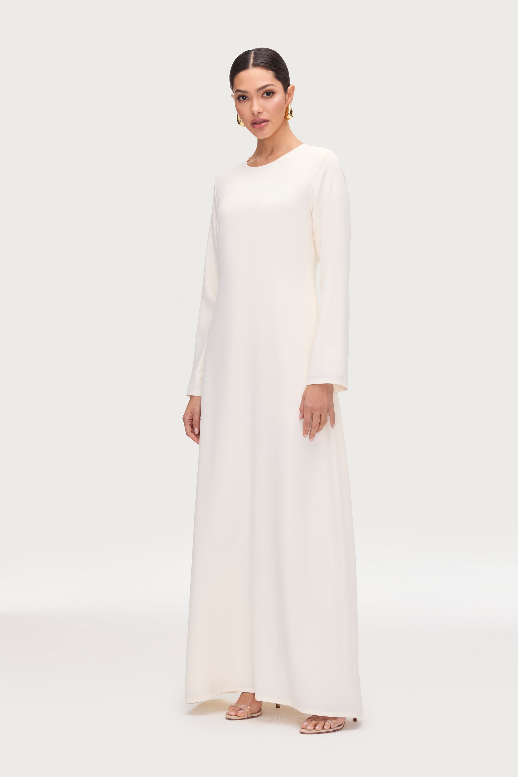 Basic Long Sleeve Maxi Dress - Moonbeam Dresses Veiled 