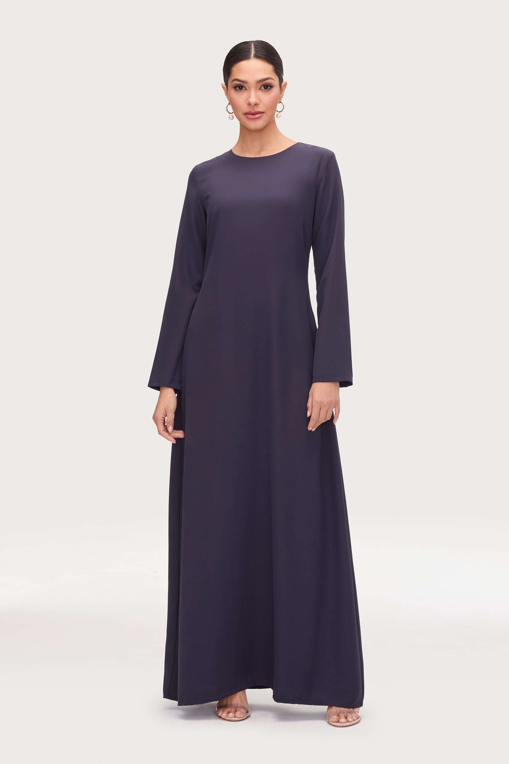 Basic Long Sleeve Maxi Dress - Night Sky Dresses Veiled 