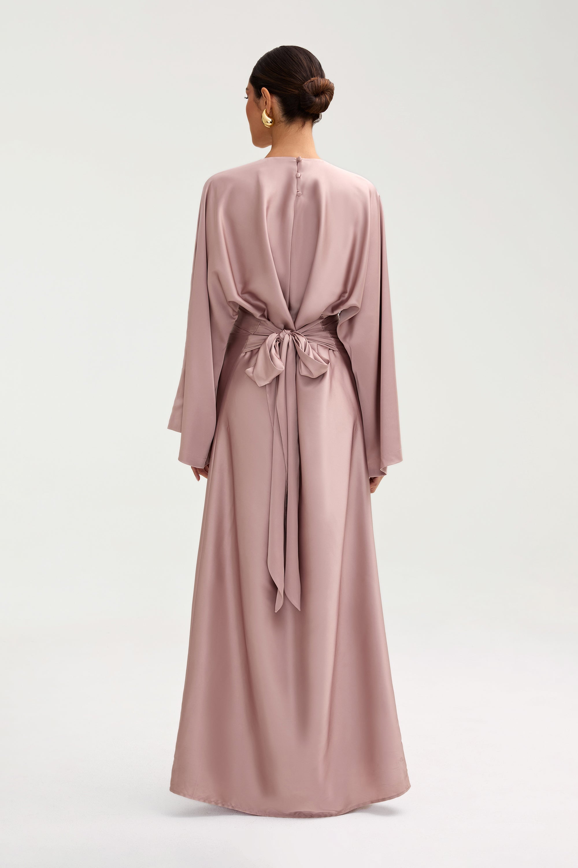 Batool Satin Maxi Dress - Mink