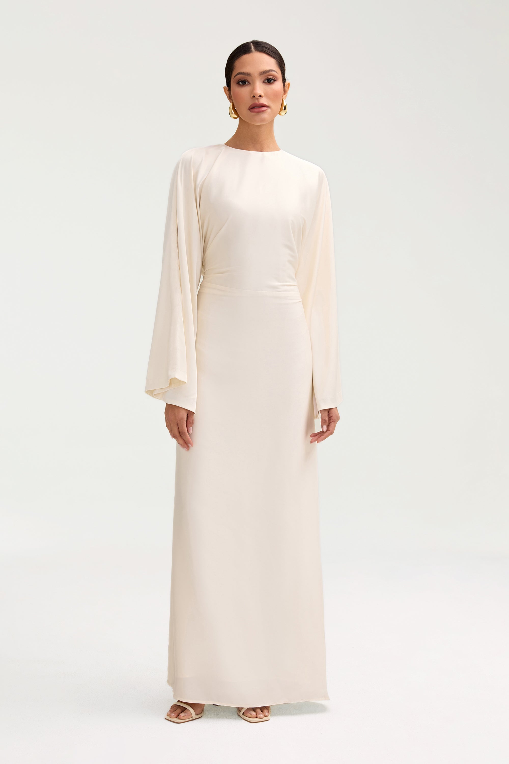 Modest white formal fashion dresses