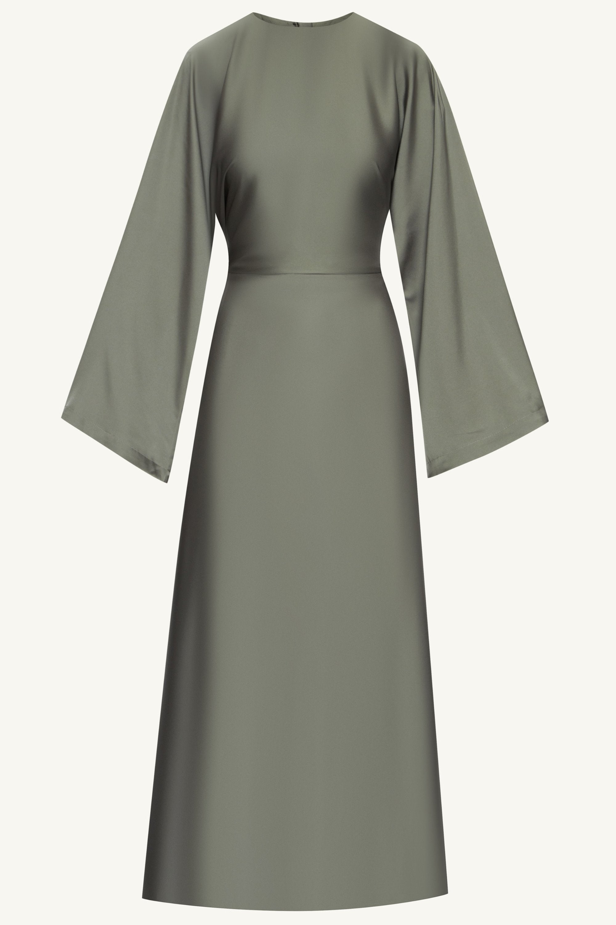 Batool Satin Maxi Dress - Sage