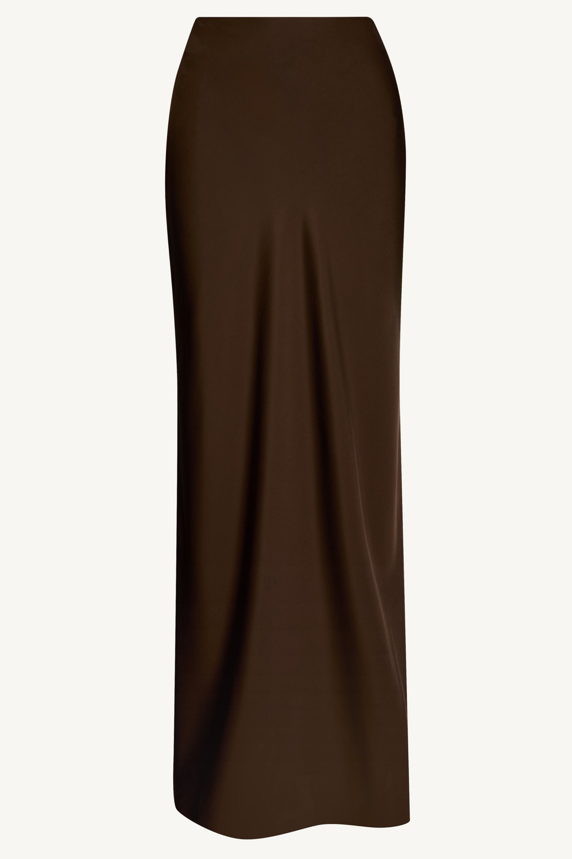 Bella Satin Maxi Skirt - Qahwah Bottoms Veiled Collection 