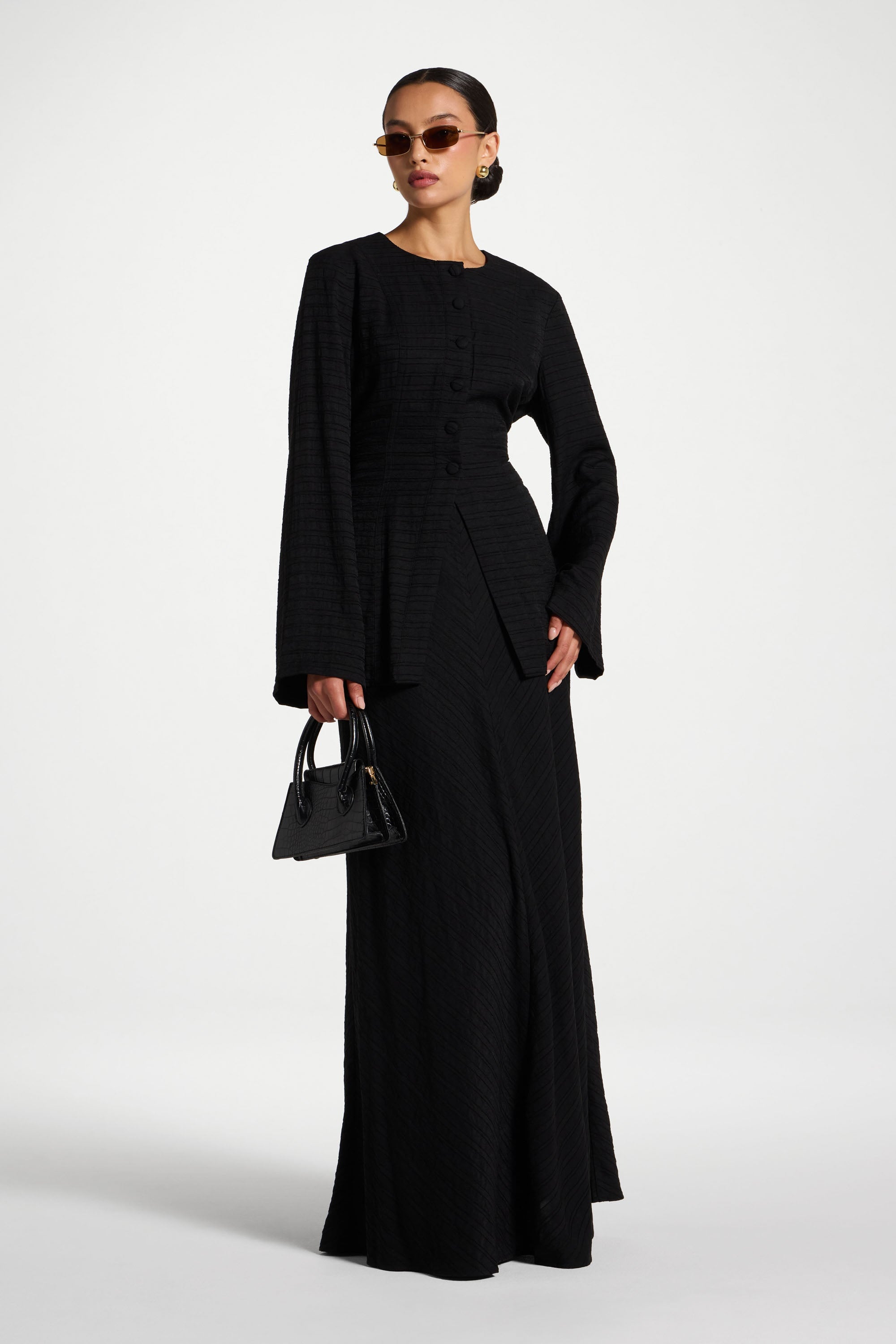 Bias Skirt - Black Abayas Veiled 