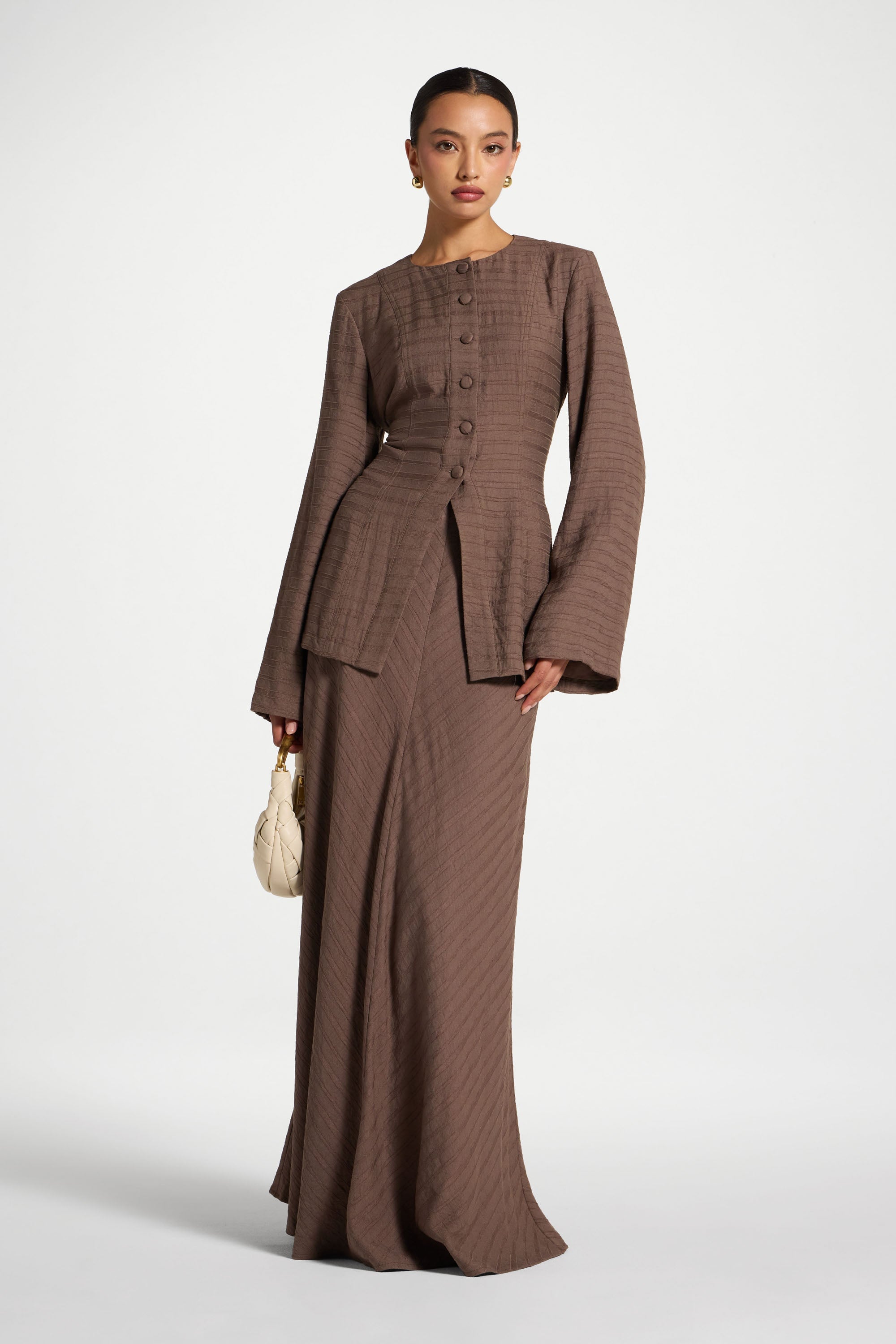 Bias Skirt - Mushroom Abayas Veiled 